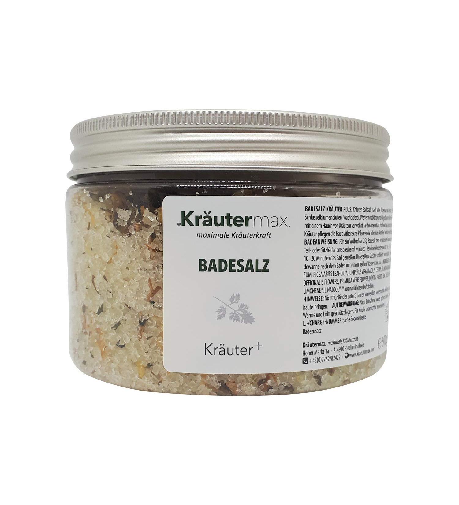 Kr utermax Herbal Bath Salt with Lemon Balm - Coarse Sea Salt Additive (500 g) for Relaxing International Shipping - Buy Online on GoSupps.com
