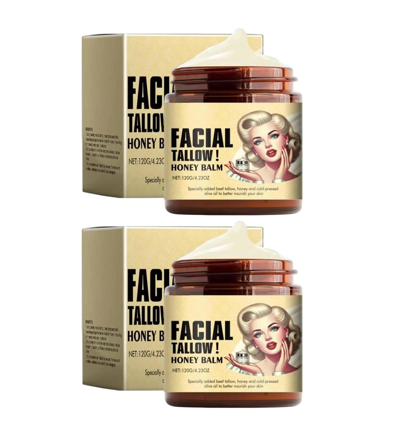 Gcroet 2Pcs Whipped Tallow and Honey Balm 120g Beef Tallow Moisturizer for Face and Body Sensitive Skin Cream with Vitamin E Fragrance Free. - Buy Online on GoSupps.com