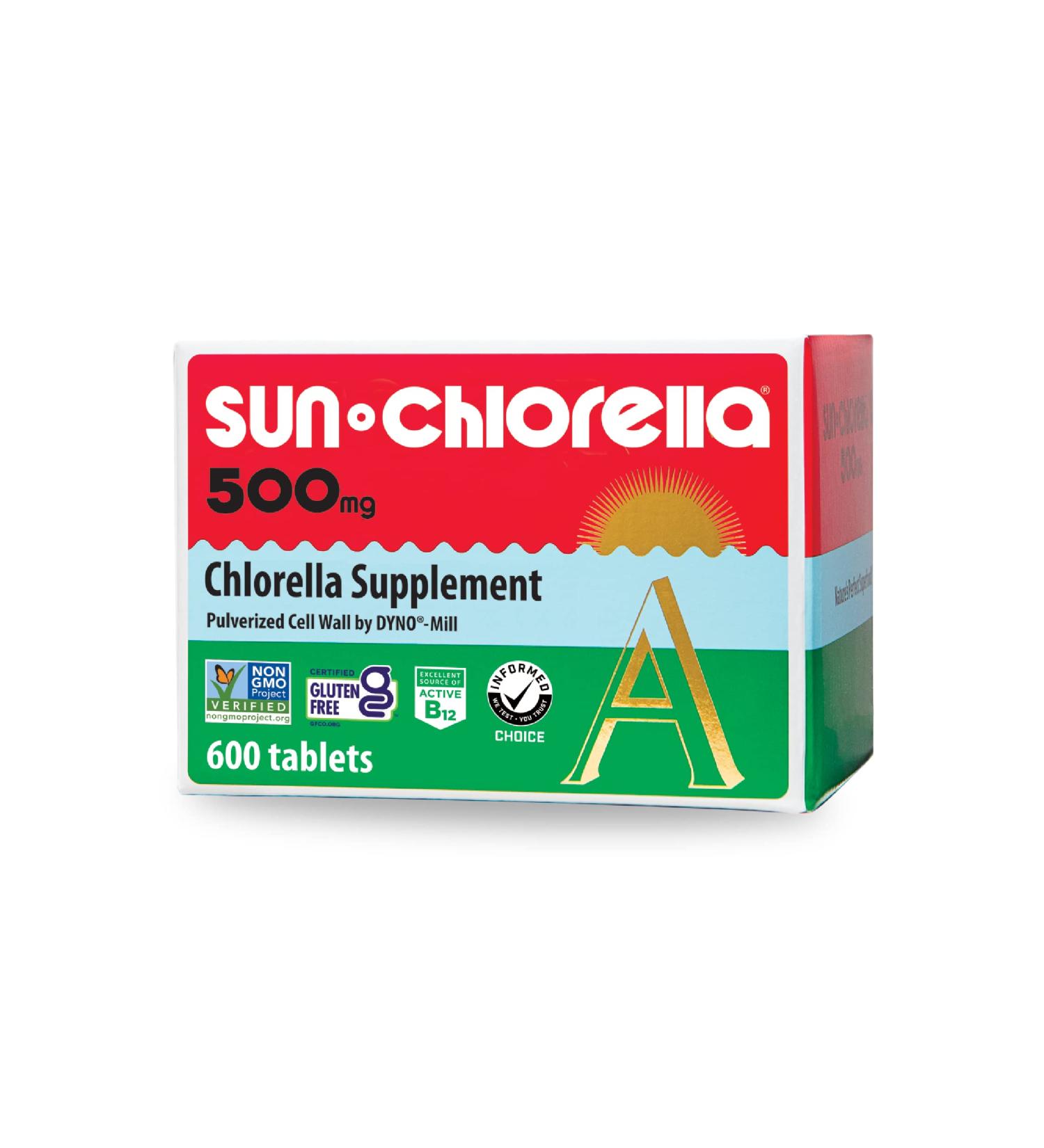 Sun Chlorella A Tablets 500mg - 600 Count | Organic Superfood Supplement - Buy Online on GoSupps.com