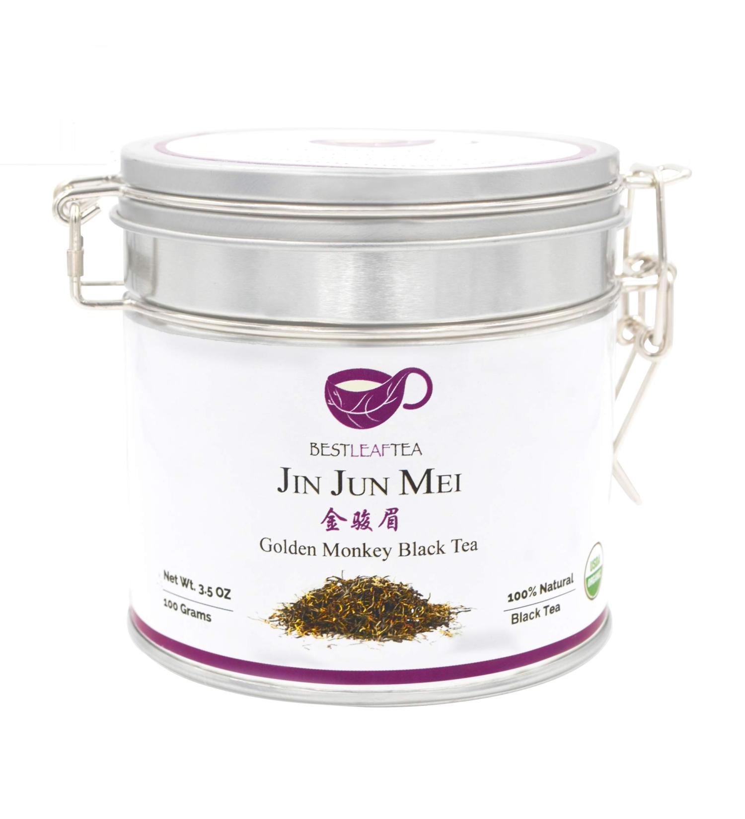 Organic Golden Monkey Black Tea - Spring Picked Jin Jun Mei - 100g/3.5 oz - Buy Online on GoSupps.com