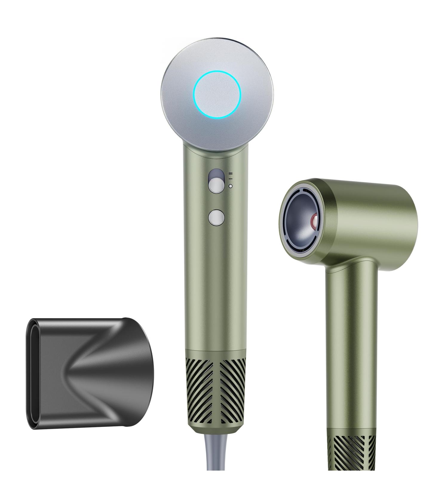 1400W Upgrade Hair Dryer - Negative Ion Brushless Motor Fast Drying 4 Settings Low Noise - Ideal for Home & Travel - Green - Buy Online on GoSupps.com