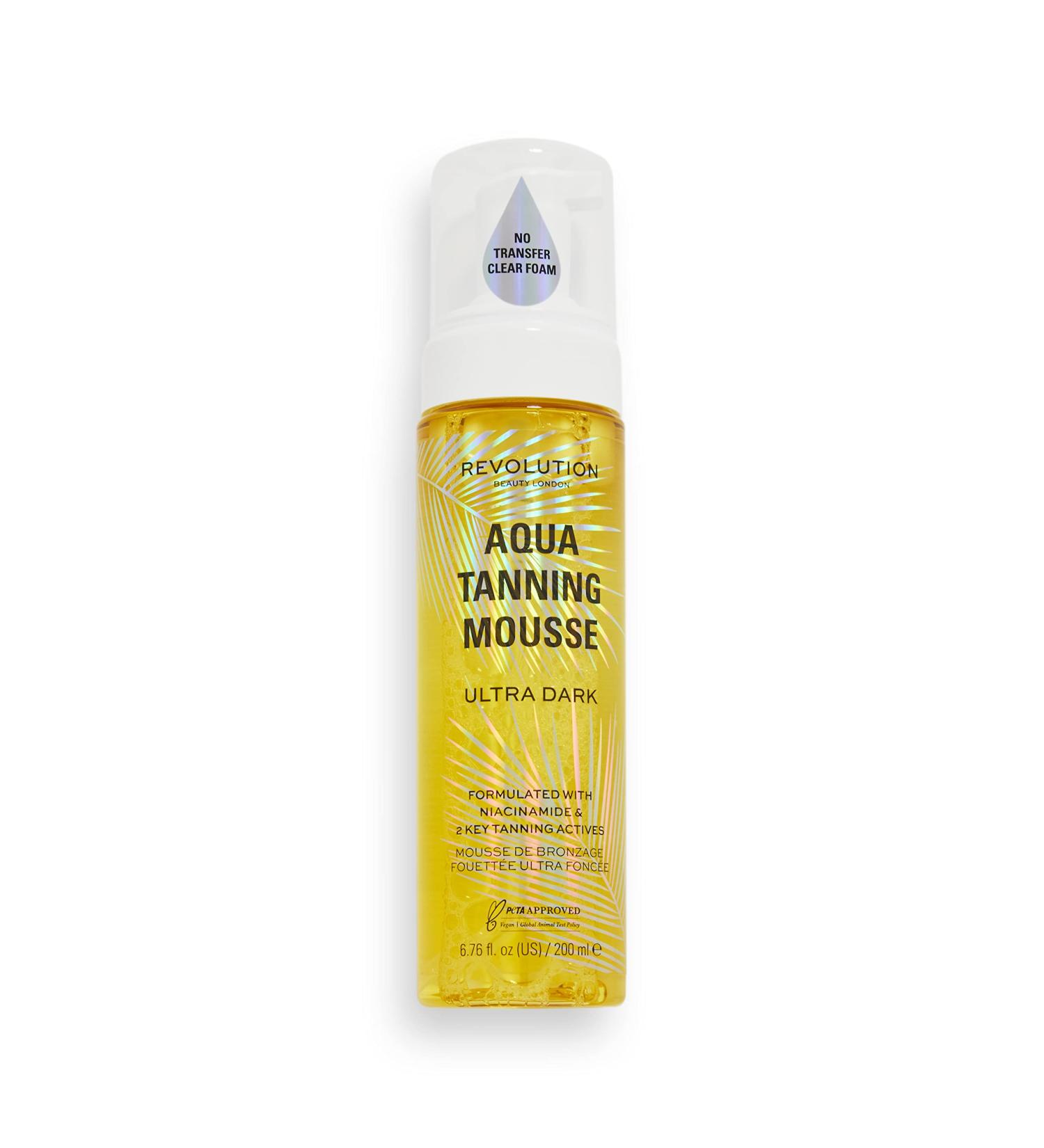 MAKEUP REVOLUTION Aqua Tanning Mousse - Quick Drying Ultra Dark Fake Tan 200ml | Shop Internationally - Buy Online on GoSupps.com