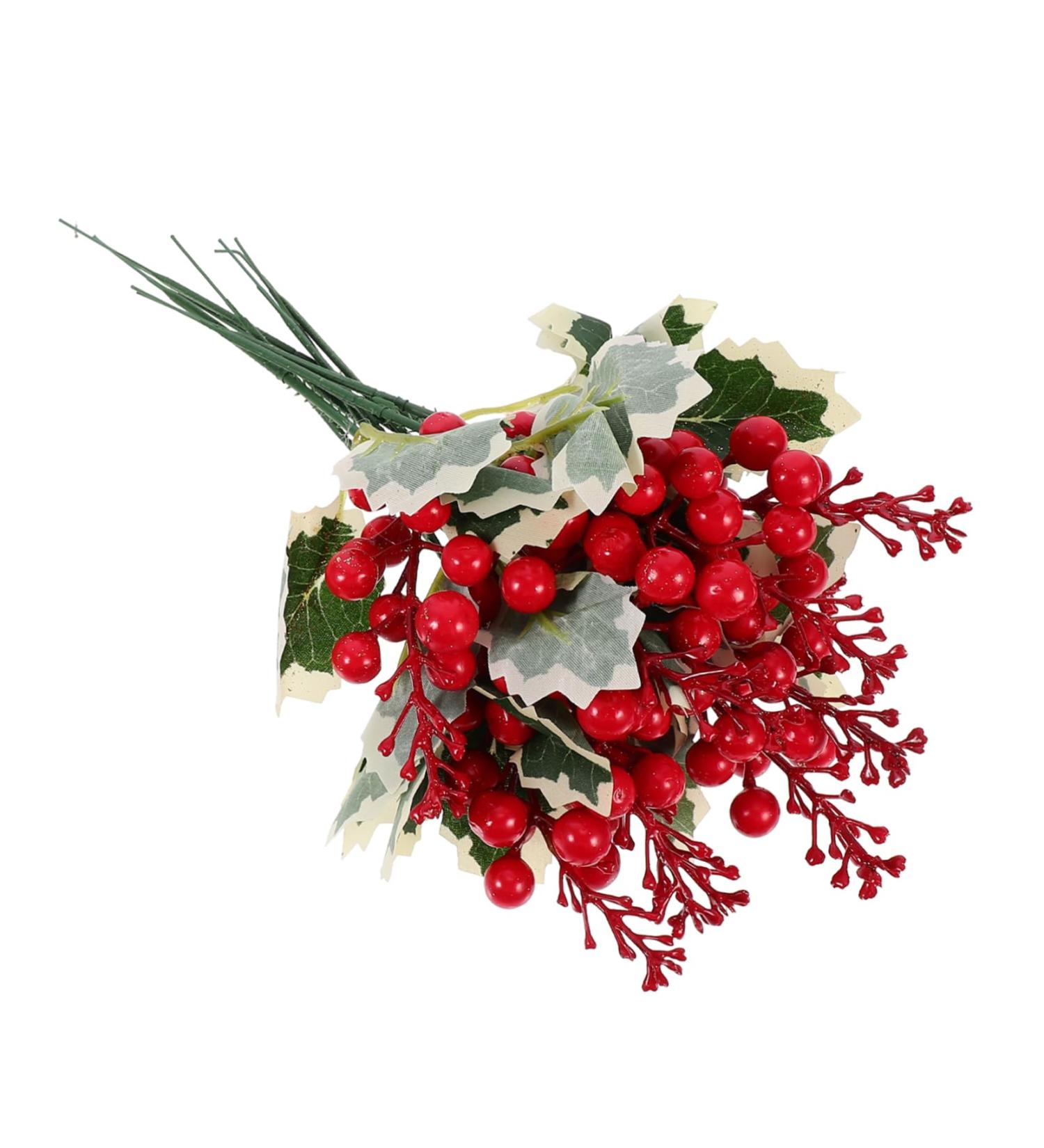 ABOOFAN 10pcs Simulated Christmas Berries Artificial Holly Berry Branch Artificial Pine Branches Christmas Berry Artificial Berries Pick Christmas Red Berry Pick Household Plastic Bouquet - Buy Online on GoSupps.com