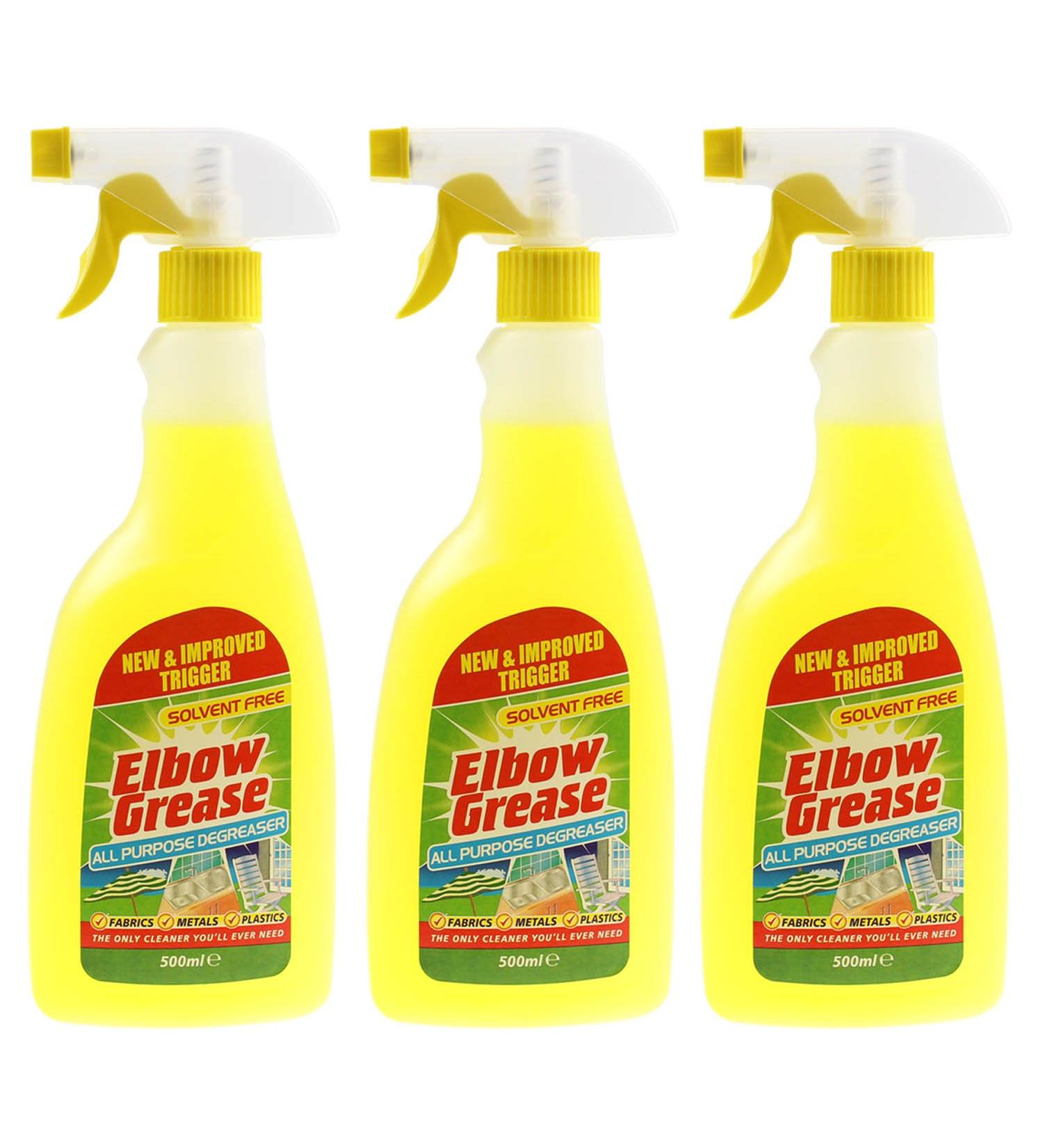 Elbow Grease 3X500ml All Purpose Kitchen Laundry Household Degreaser Cleaner Spray