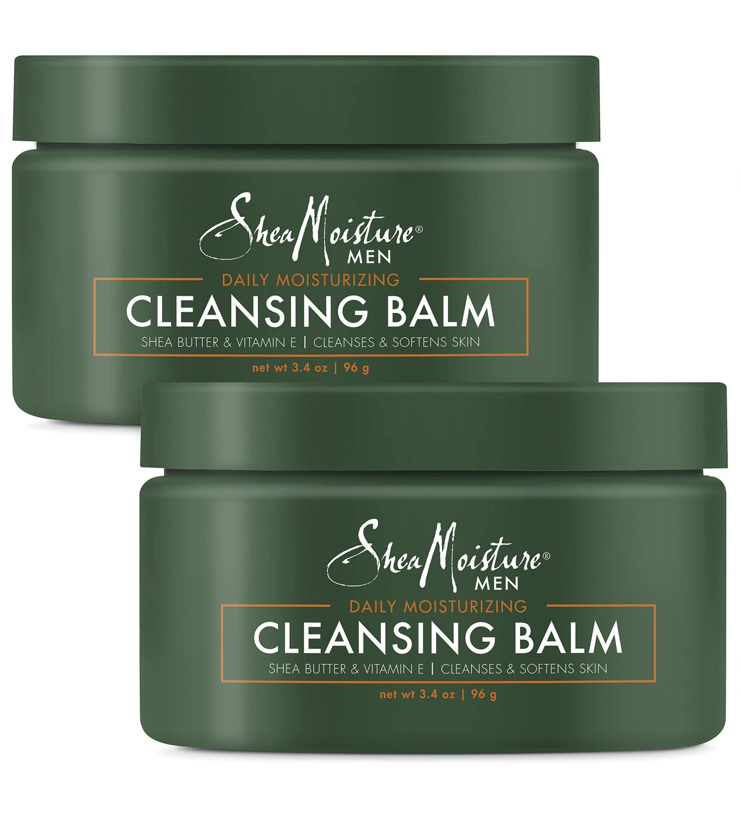 SheaMoisture Men Cleansing Balm with Shea Butter & Coconut Oil - Hydrating Facial Cleanser for Beards & Shaven Skin - Pack of 2 (3.4 oz Each) - International Shipping Available - Buy Online on GoSupps.com