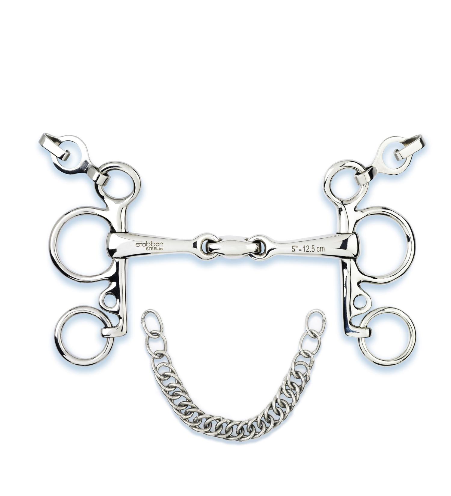 St bben bit 2241 Pelham Easy Control double jointed 10.5 cm - 12 mm - stainless steel