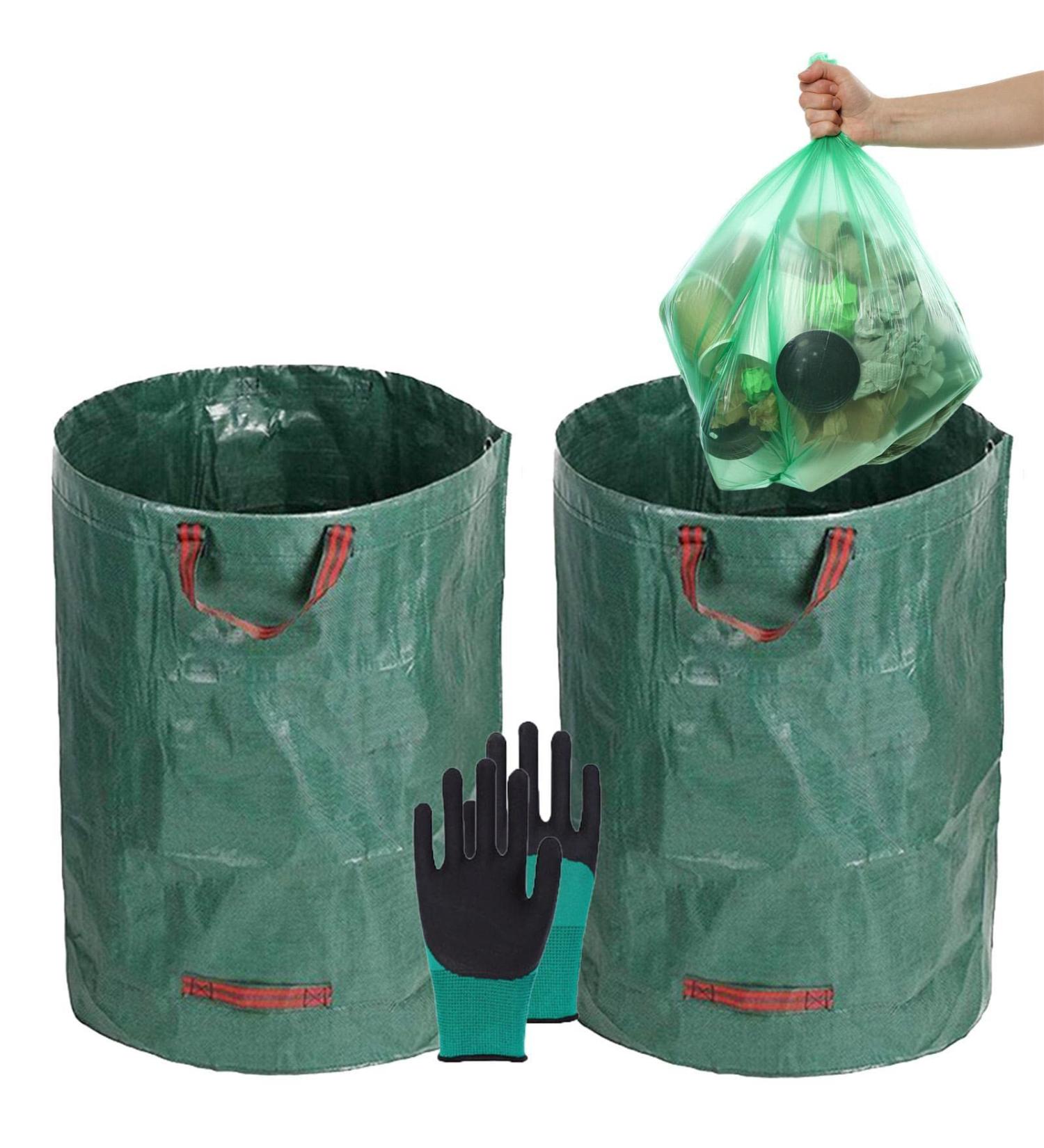 Lawn and Bags | Lawn Bags with Large Capacity | Lawn Garden Bags Garden Bags for Debris Large Capacity with Up and Down Handles for Easy Dumping Fovolat 60l - Buy Online on GoSupps.com
