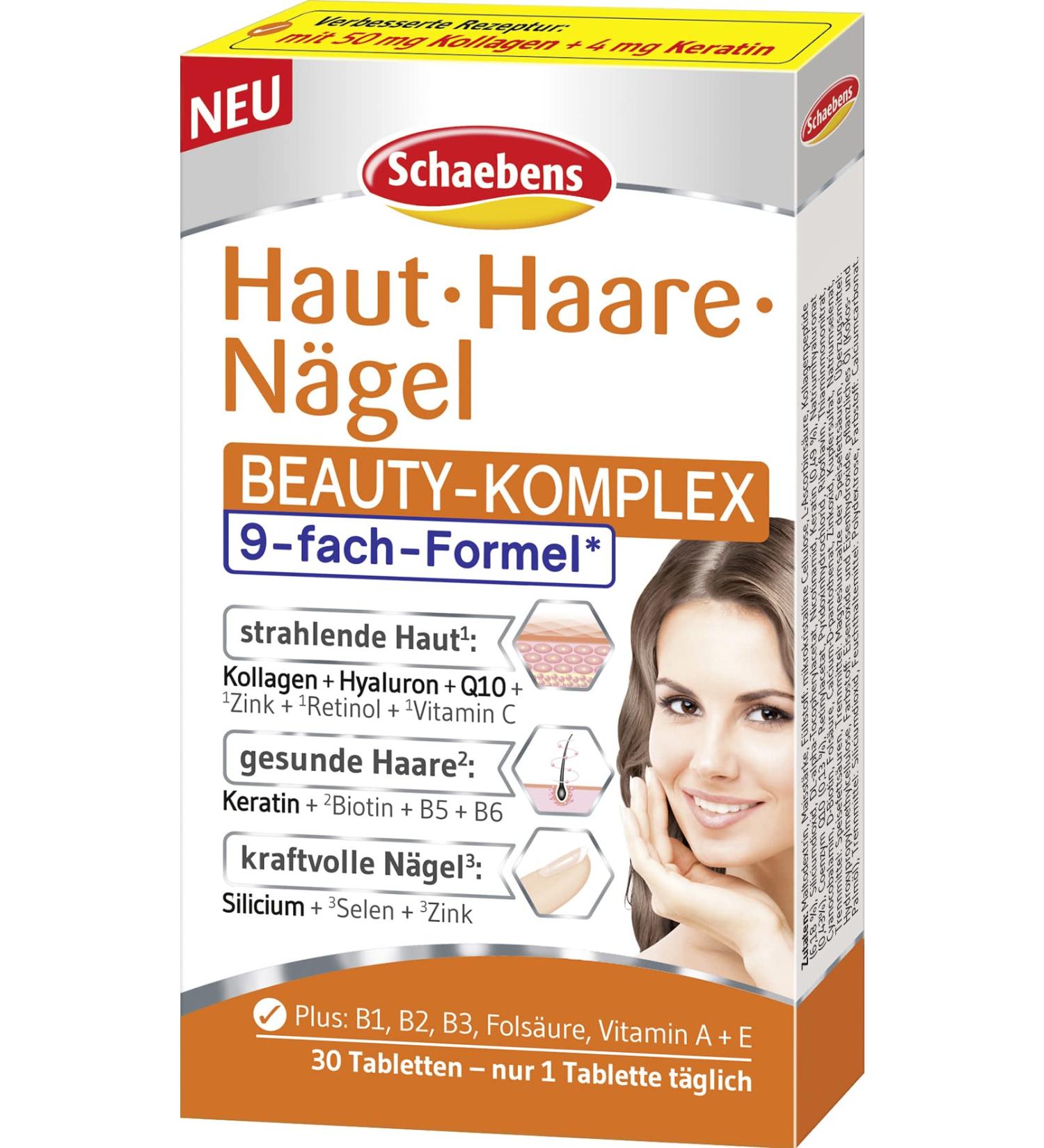 Vitamin-Skin Hair Nails Beauty Complex - Enhance Your Glow & Shine | International Shipping Available - Buy Online on GoSupps.com