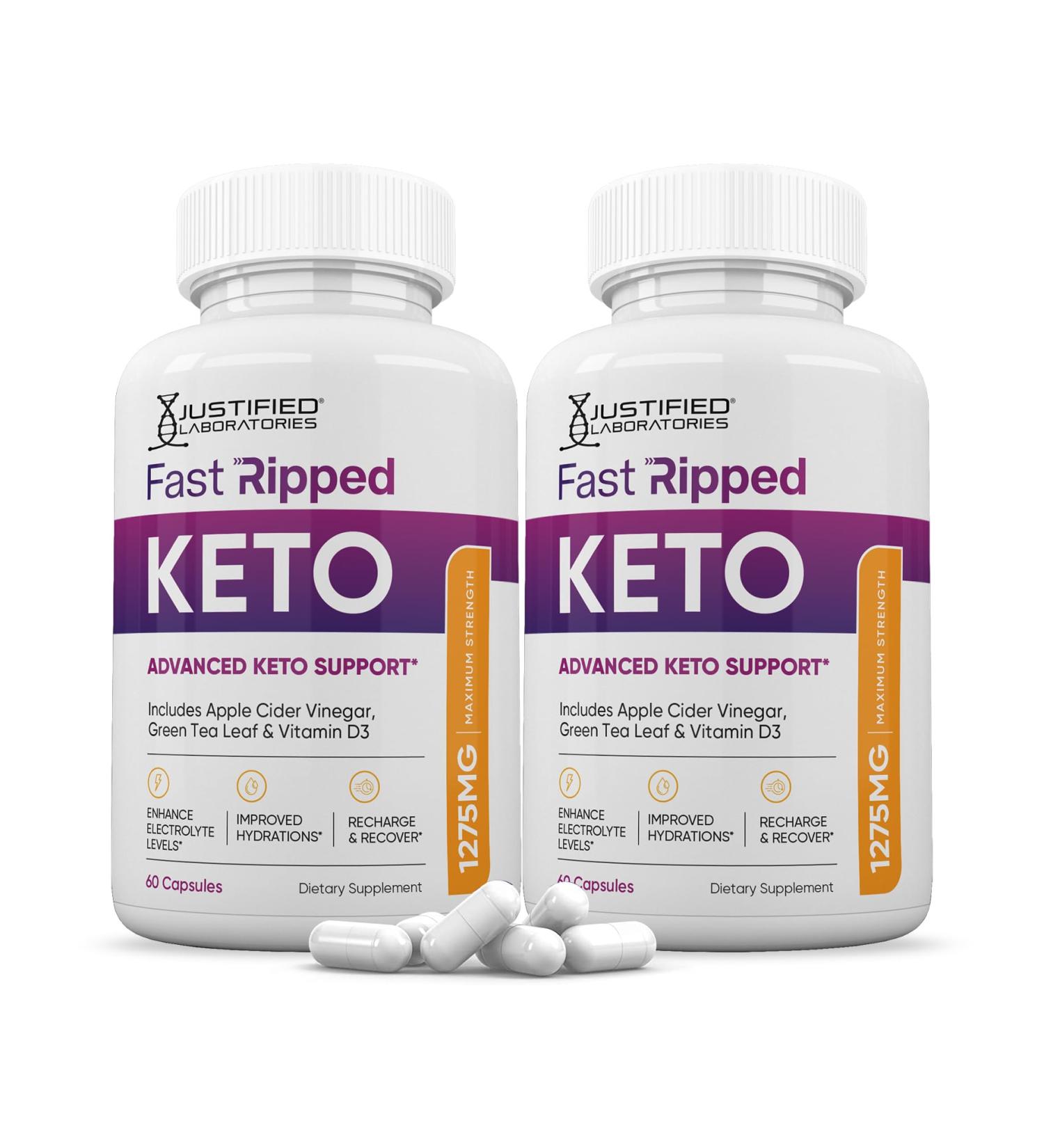 (2 Pack) Fast Ripped Keto ACV Pills 1275MG Keto Support Blend Capsule Alternative to Keto ACV Gummies Formulated with Apple Cider Vinegar Extra Virgin Olive Oil Powder Green Tea Leaf 120 Capsules - Buy Online on GoSupps.com