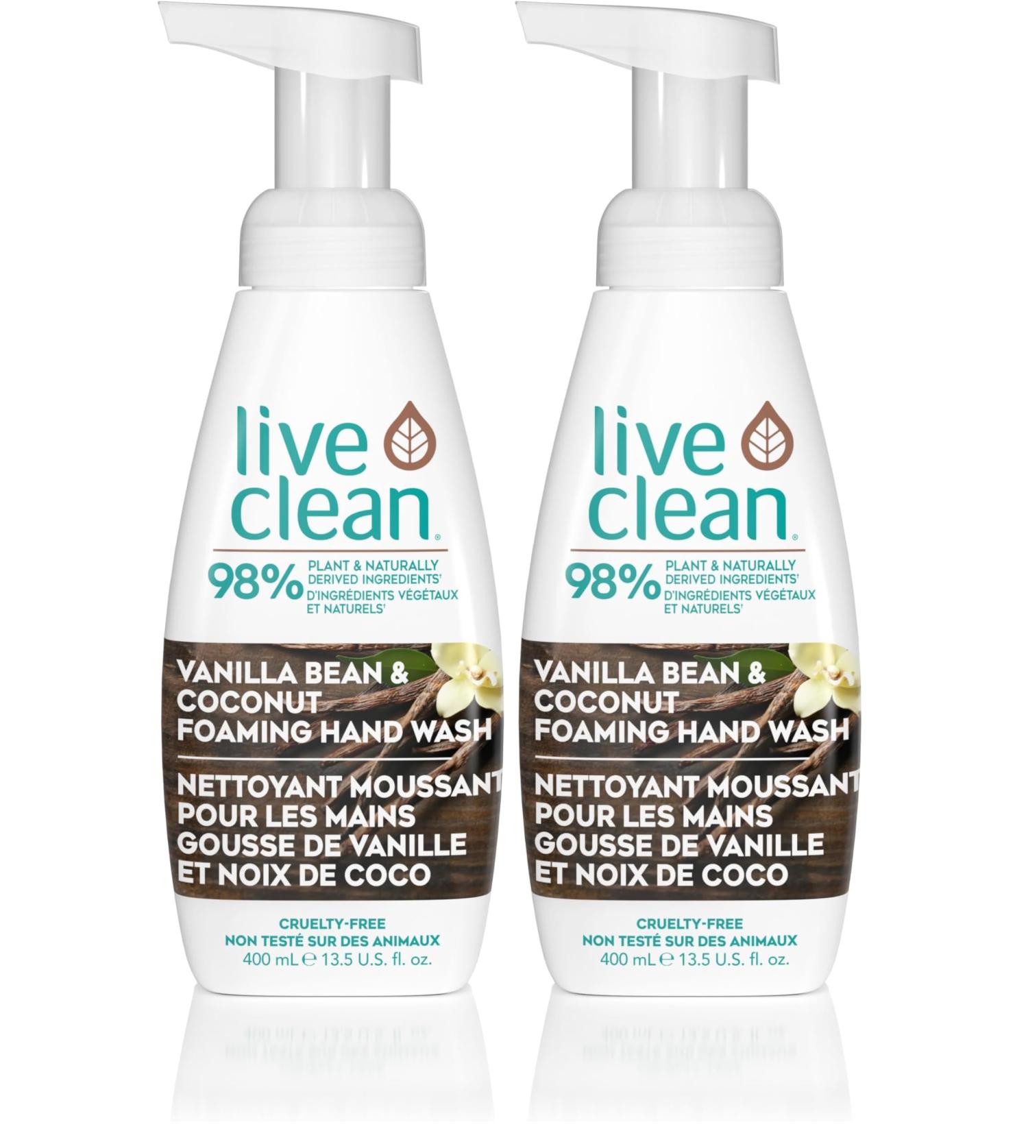 Live Clean Vanilla Bean & Coconut Foaming Hand Soap 13.5 Fl Oz (Pack of 2) - Buy Online on GoSupps.com