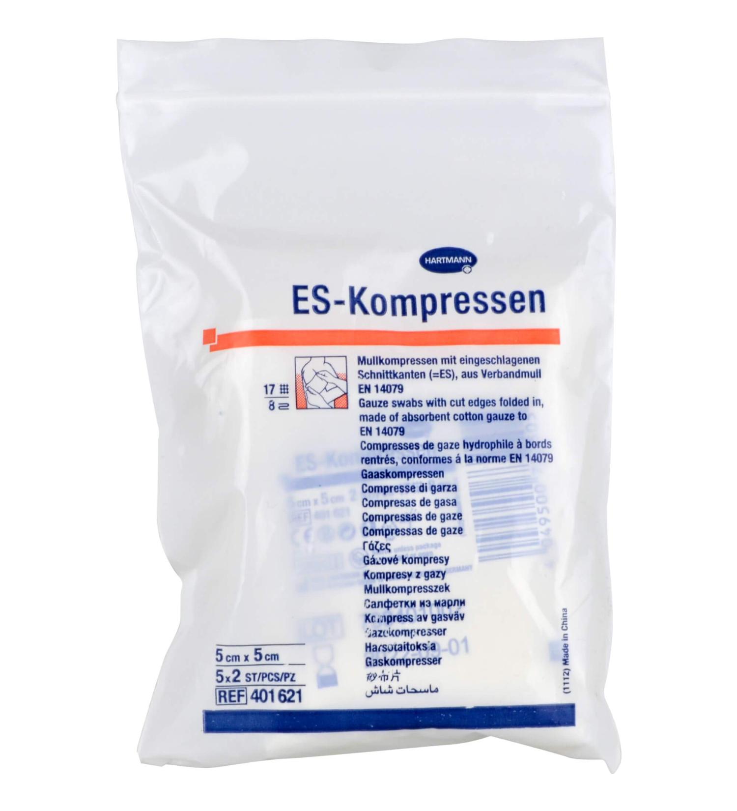 Paul Hartmann AG ES sterile gauze compresses white 5 x 5 cm 10 pieces Pack of 10