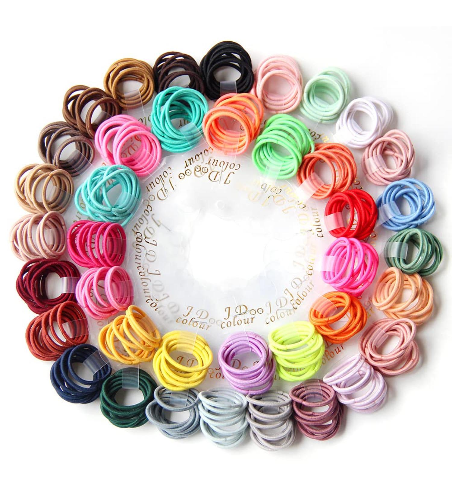 200PCS Soft Elastic Hair Bands for Toddlers & Infants - Multicolor Hair Ties Ponytail Holder for Girls - Gentle Rubber Bands for Thin Hair - Buy Online on GoSupps.com