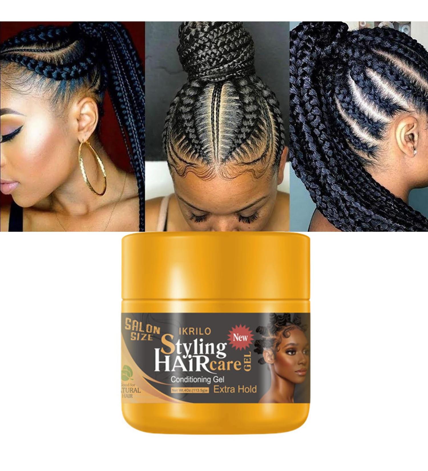 Joyeee Braid Gel Twist Lock Edge Control Gel for Hair Defining Curly Hair Favorite No White Residue Extreme Hold & Reduces Frizz for Braids Locs Twists Cornrows Wavy or Kinky Hair 113.5g Yellow-4oz - Buy Online on GoSupps.com