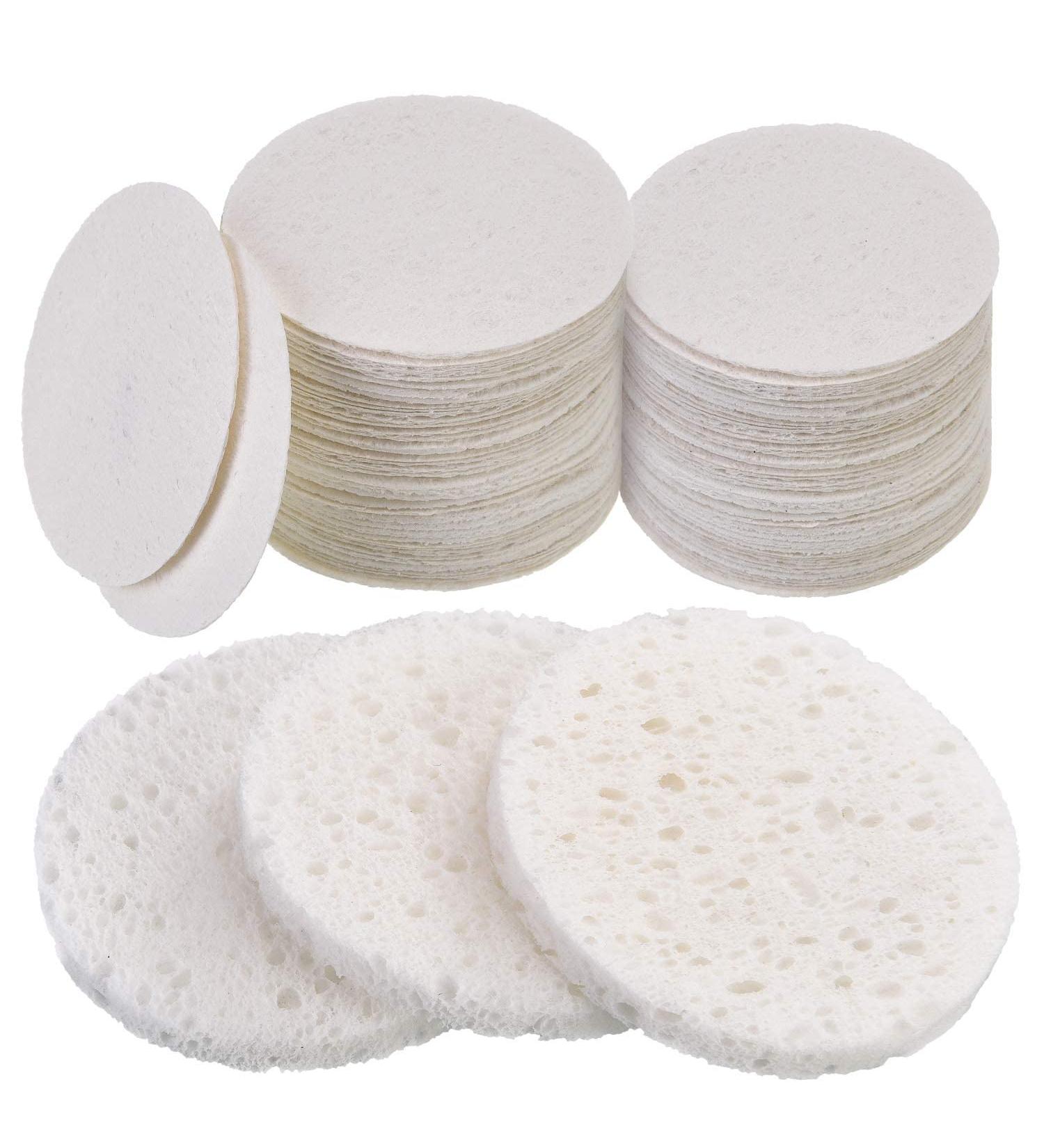 JALCH 60 Count Facial Sponges Compressed Face Sponge Natural Cleaning Sponge for Facial Cleansing Exfoliating Mask Makeup Removal (2.4 Inch White) - Buy Online on GoSupps.com