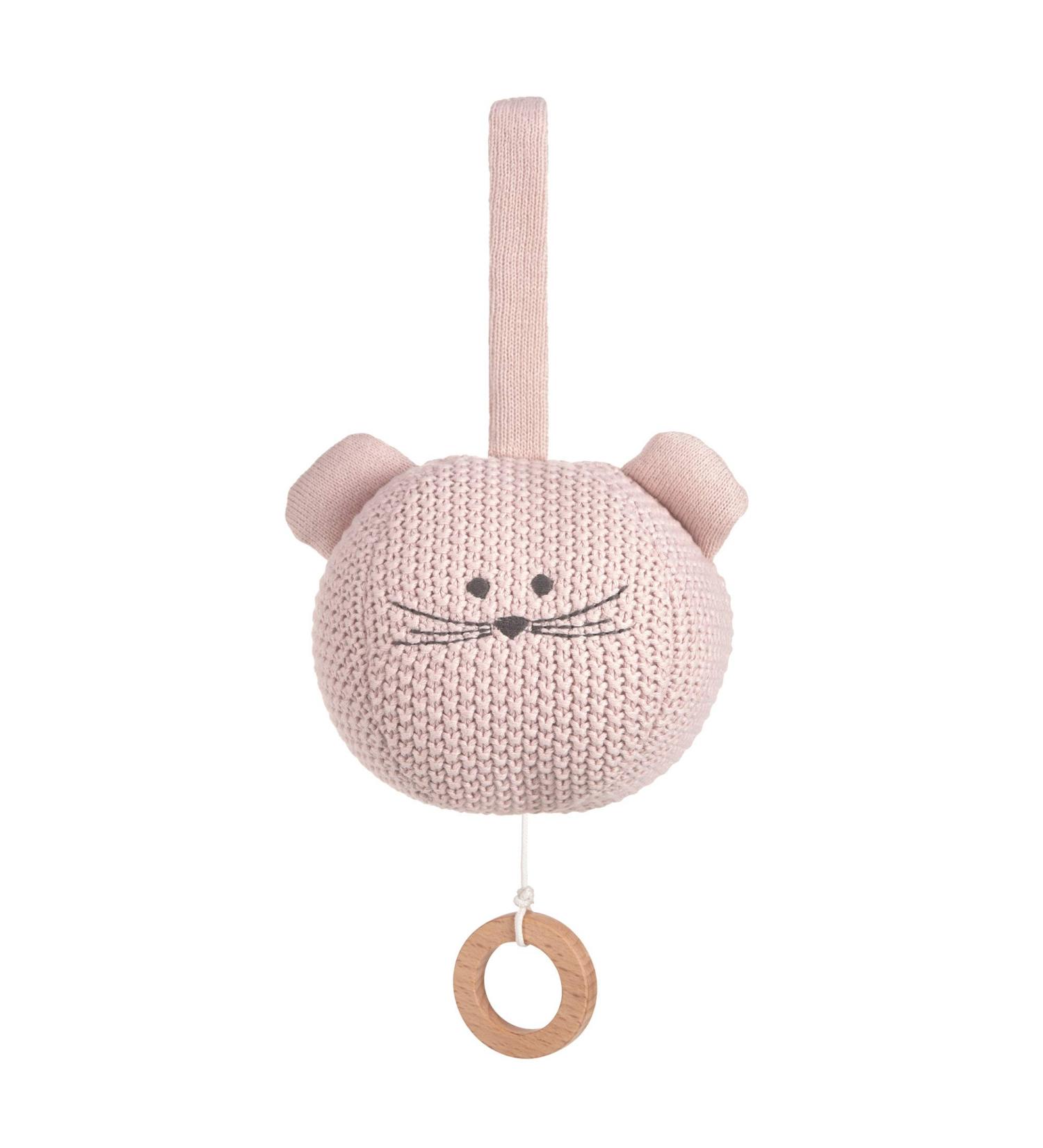 L SSIG Organic Cotton Baby Music Box - Good Evening Good Night | Little Chums Mouse Pink - International Shipping Available - Buy Online on GoSupps.com
