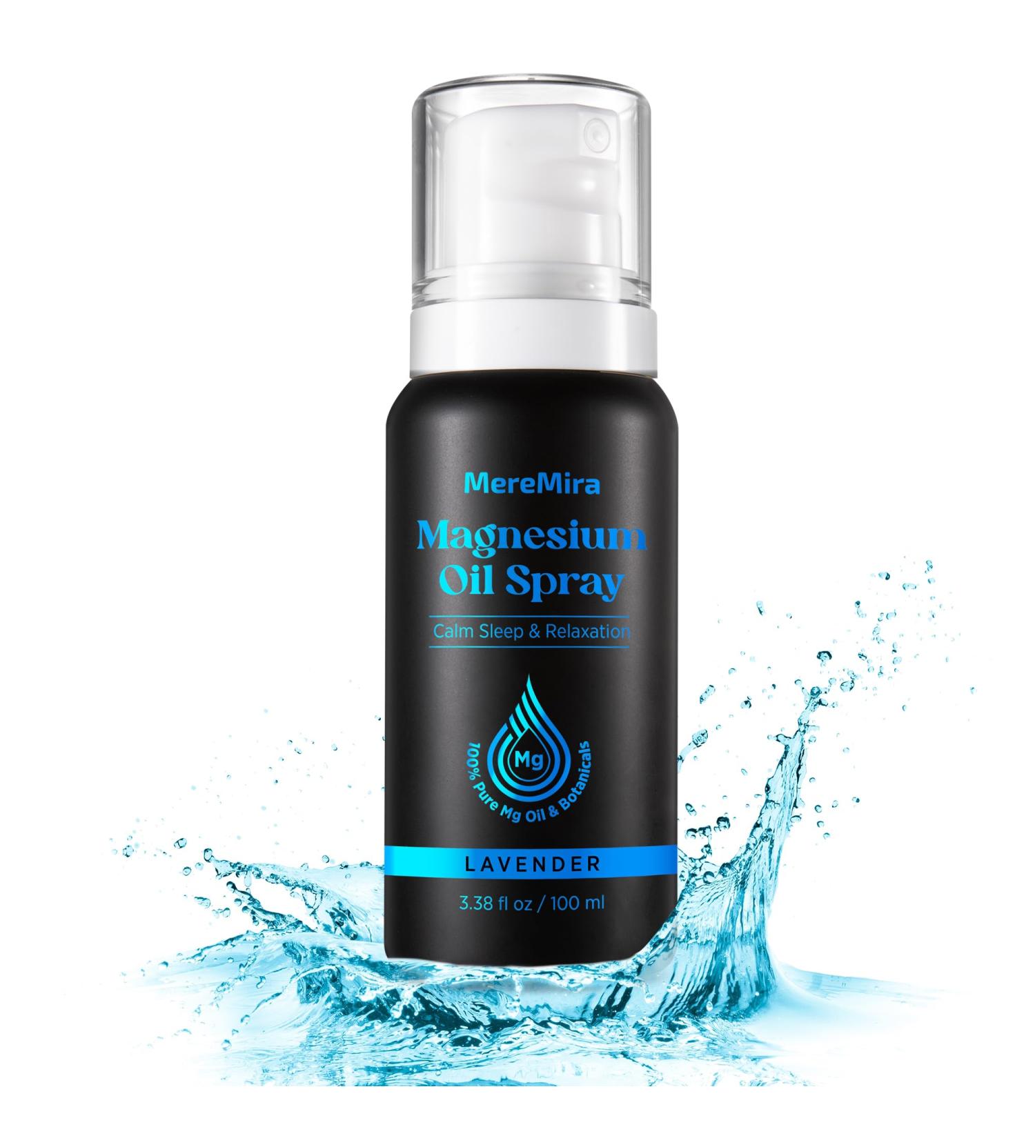 Magnesium Oil Spray for Body & Feet: Topical Magnesium Chloride with Natural Lavender Oil