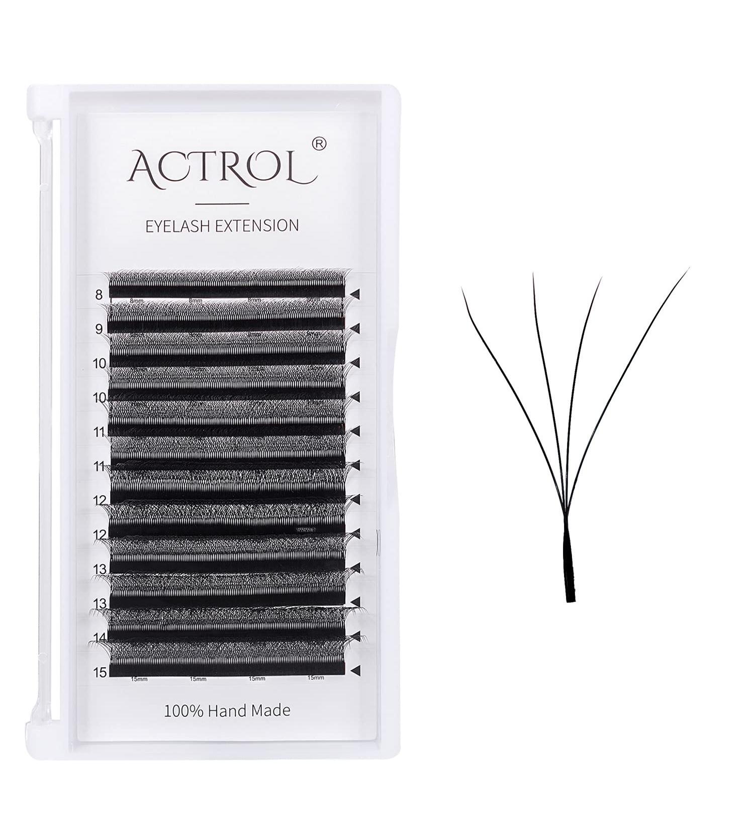 4D Volume Easy Fan W-Shaped Lash Extensions - 0.07D Curl 8-15mm | W4D-0.07D/8-15Mix - Buy Online on GoSupps.com