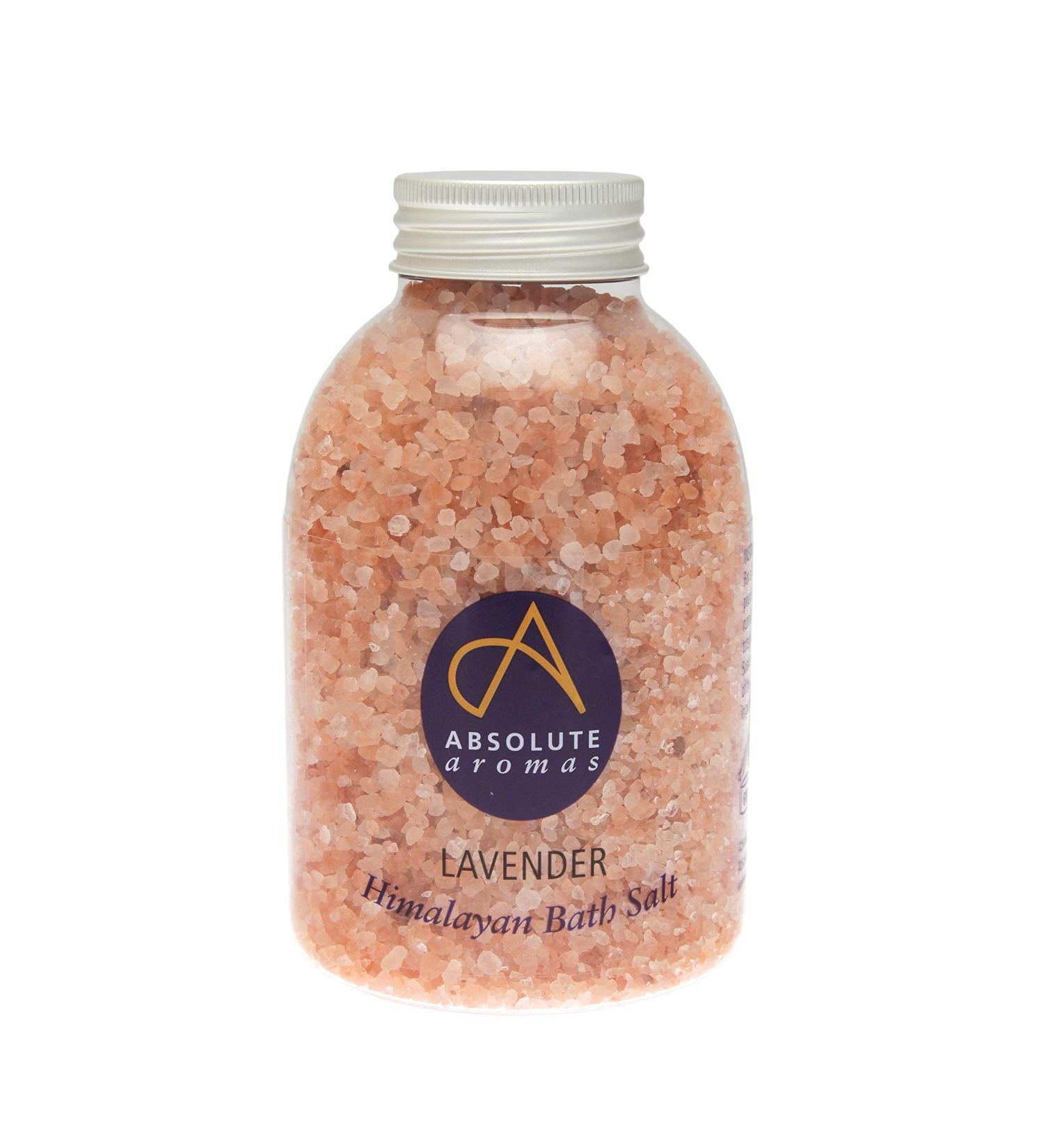 Absolute Aromas Lavender Bath Salts 625g - Natural Pink Himalayan Salt Infused with 100% Pure Lavender French Essential Oil - Relax and soak Tired Muscles Lavender 625 g (Pack of 1)
