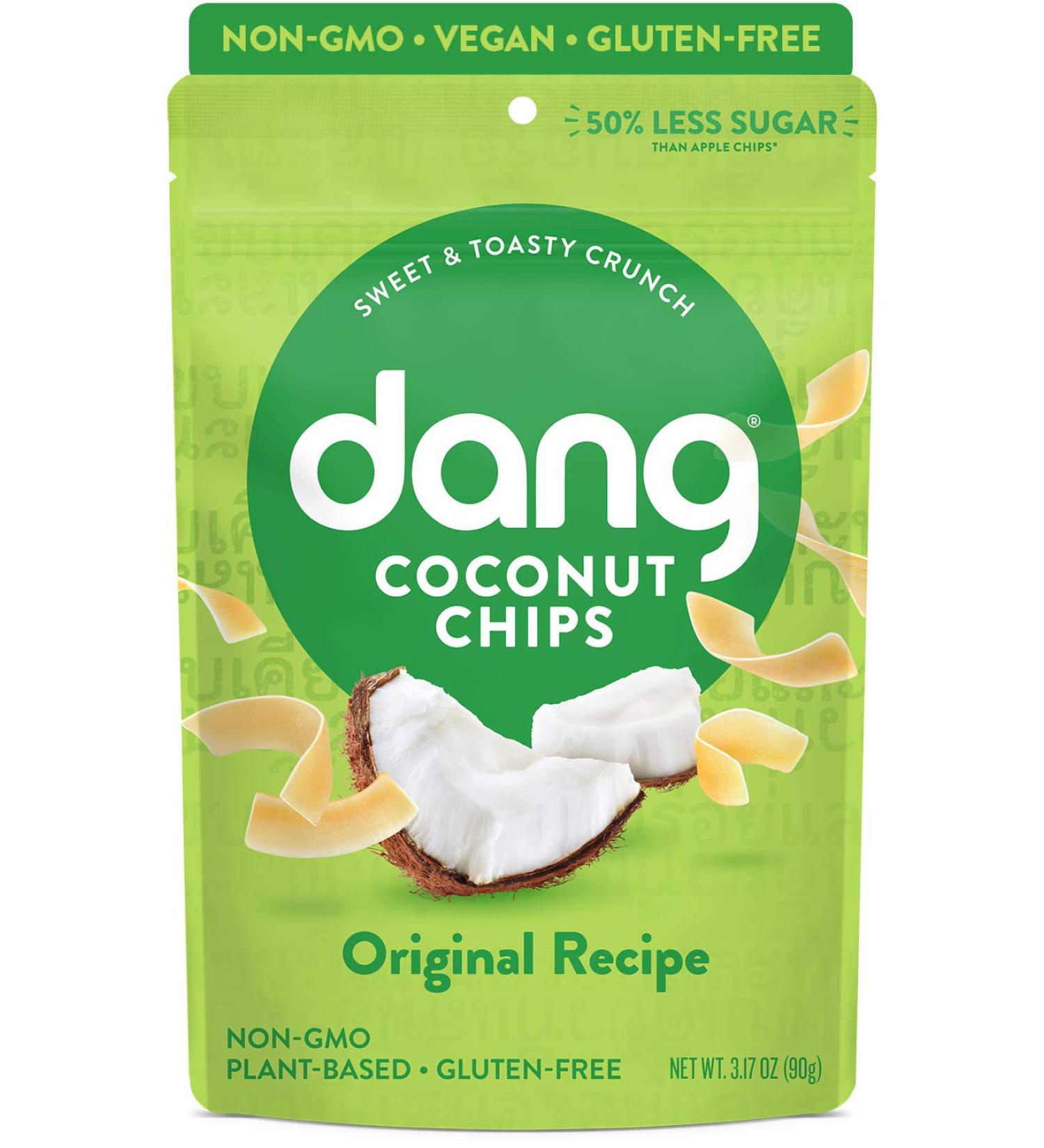 Dang Coconut Chips 3.17 oz | Crunchy, Healthy Snack | Buy Online - Buy Online on GoSupps.com