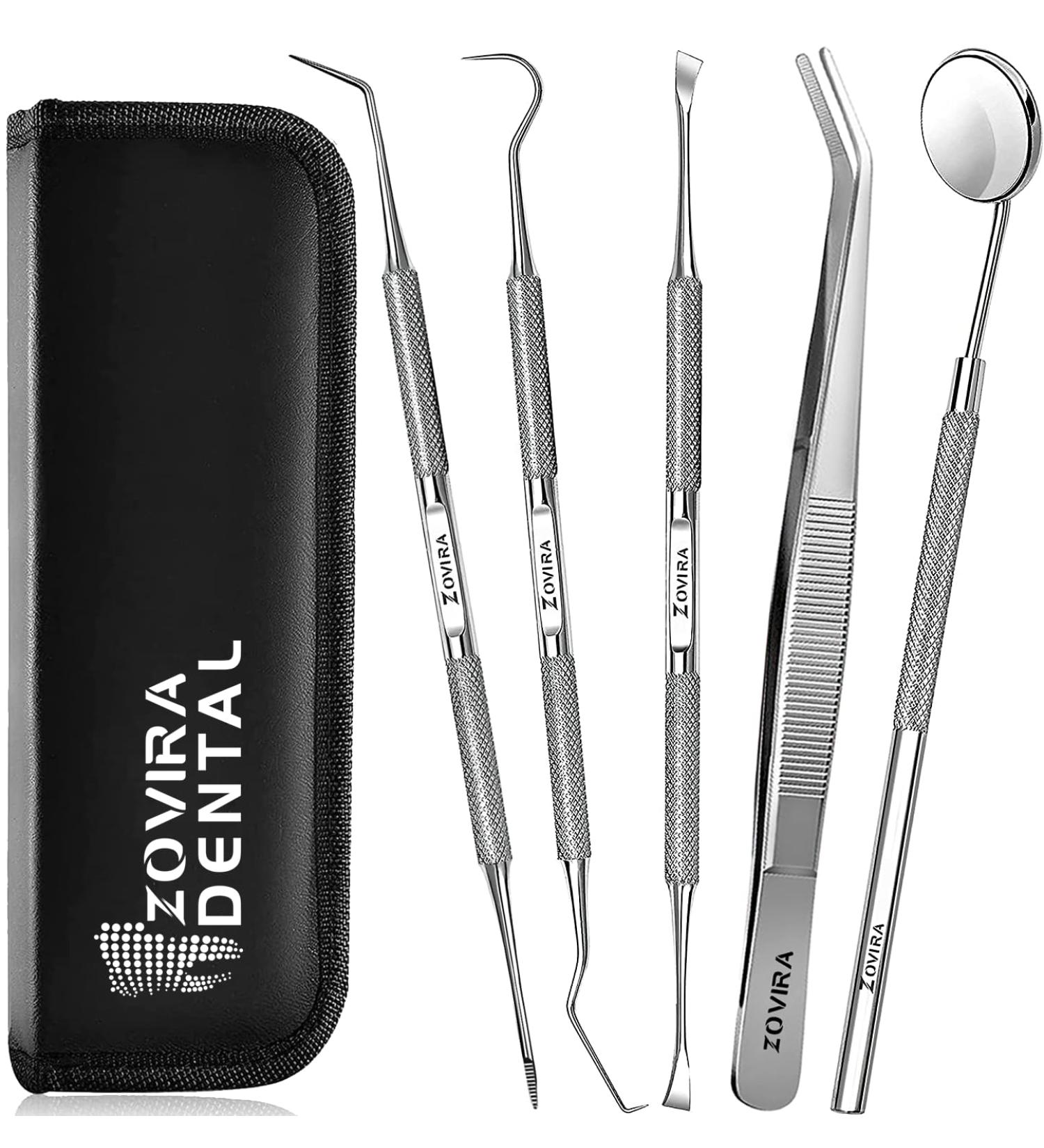 ZOVIRA Plaque Remover for Teeth - 5pc Tartar & Calculus Removal Dental Care Kit - Buy Online on GoSupps.com