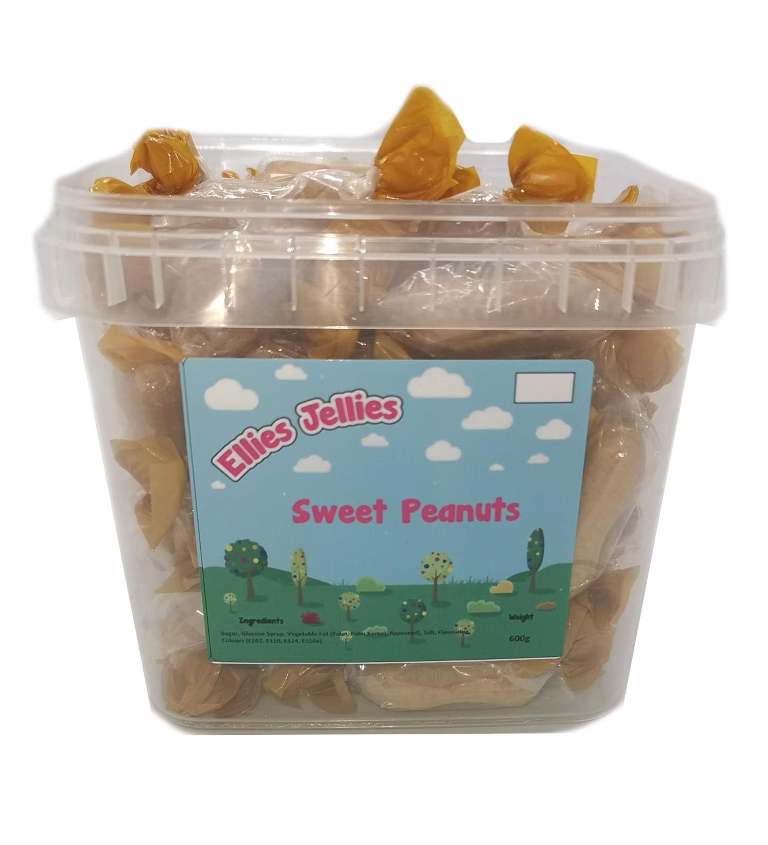 Ellies Jellies Sweet Peanuts 600g Square Tub
