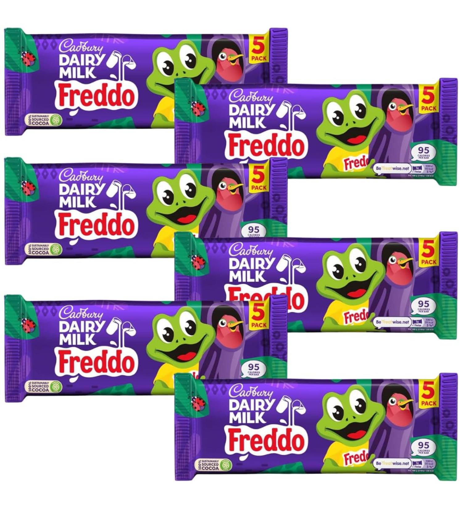 Chocolate Bar Bundle With Dairy Milk Freddo Chocolate Bar 5pk 90g (6 Pack)