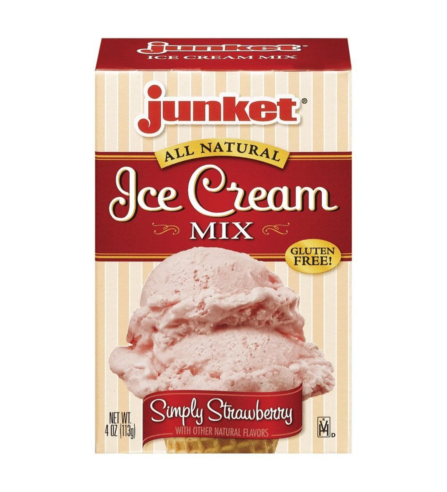 Junket Strawberry Ice Cream Mix Box 4 oz