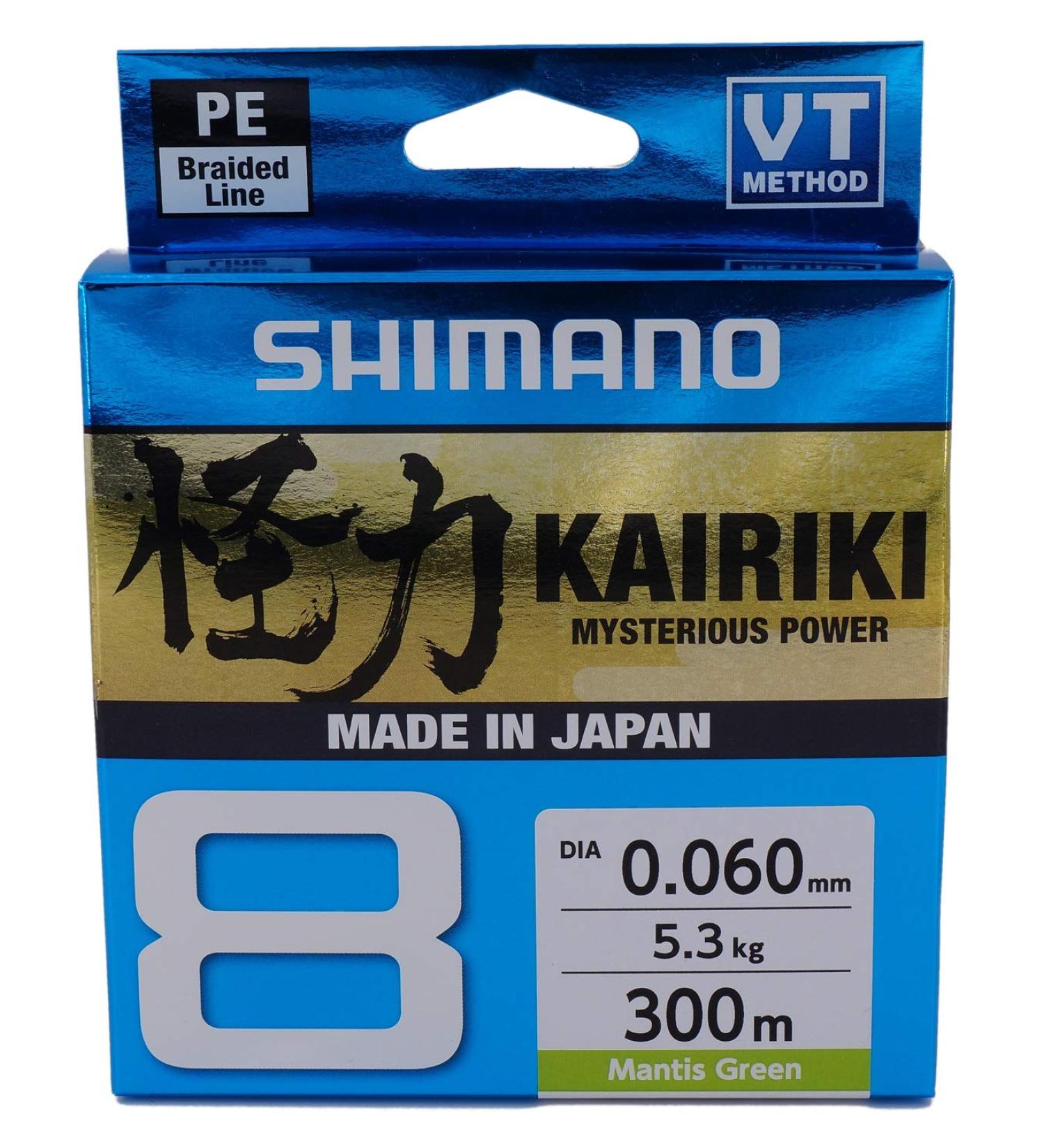 Shimano Kairiki 8 Braided Fishing Line 300m - Mantis Green 0.06mm 5.3kg | International Shipping Available - Buy Online on GoSupps.com