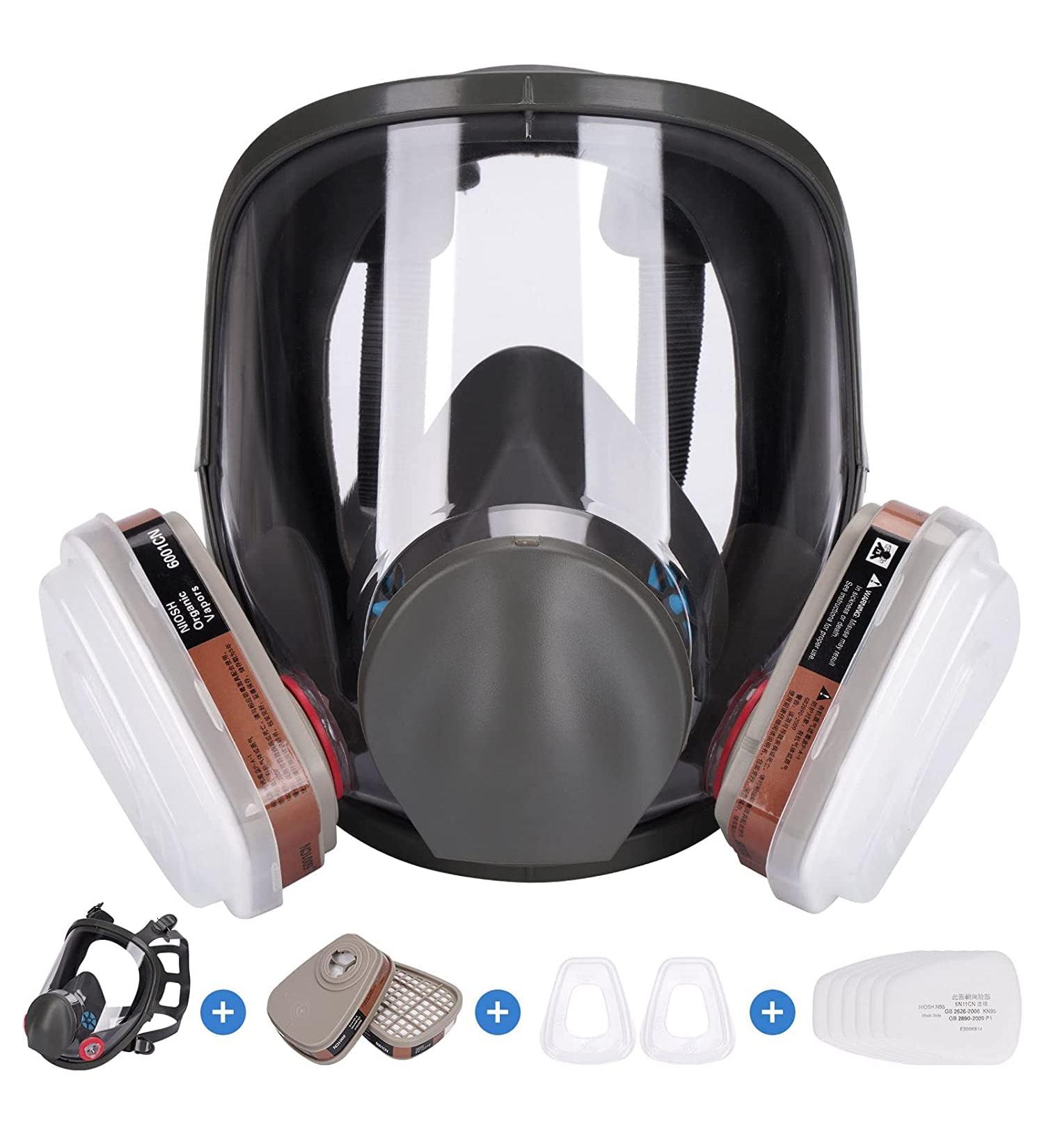 Wytcyic Reusable Full Face Respirator Gas Cover Organic Vapor Mask and Anti-fog Dust-proof Face Cover for Painting Mechanical Polishing Logging Welding and Other Work Protection - Buy Online on GoSupps.com