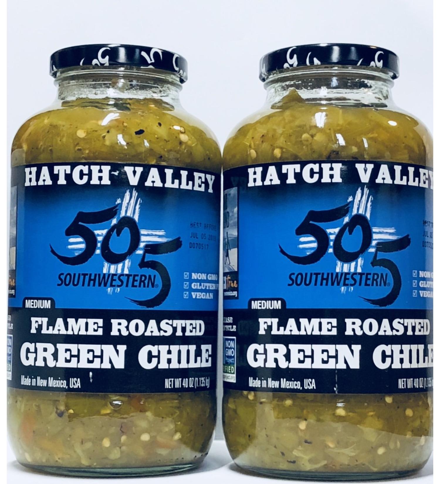 505 Southwestern Medium Flame Roasted Green Chiles 40 oz - Pack of 2 - Buy Online on GoSupps.com