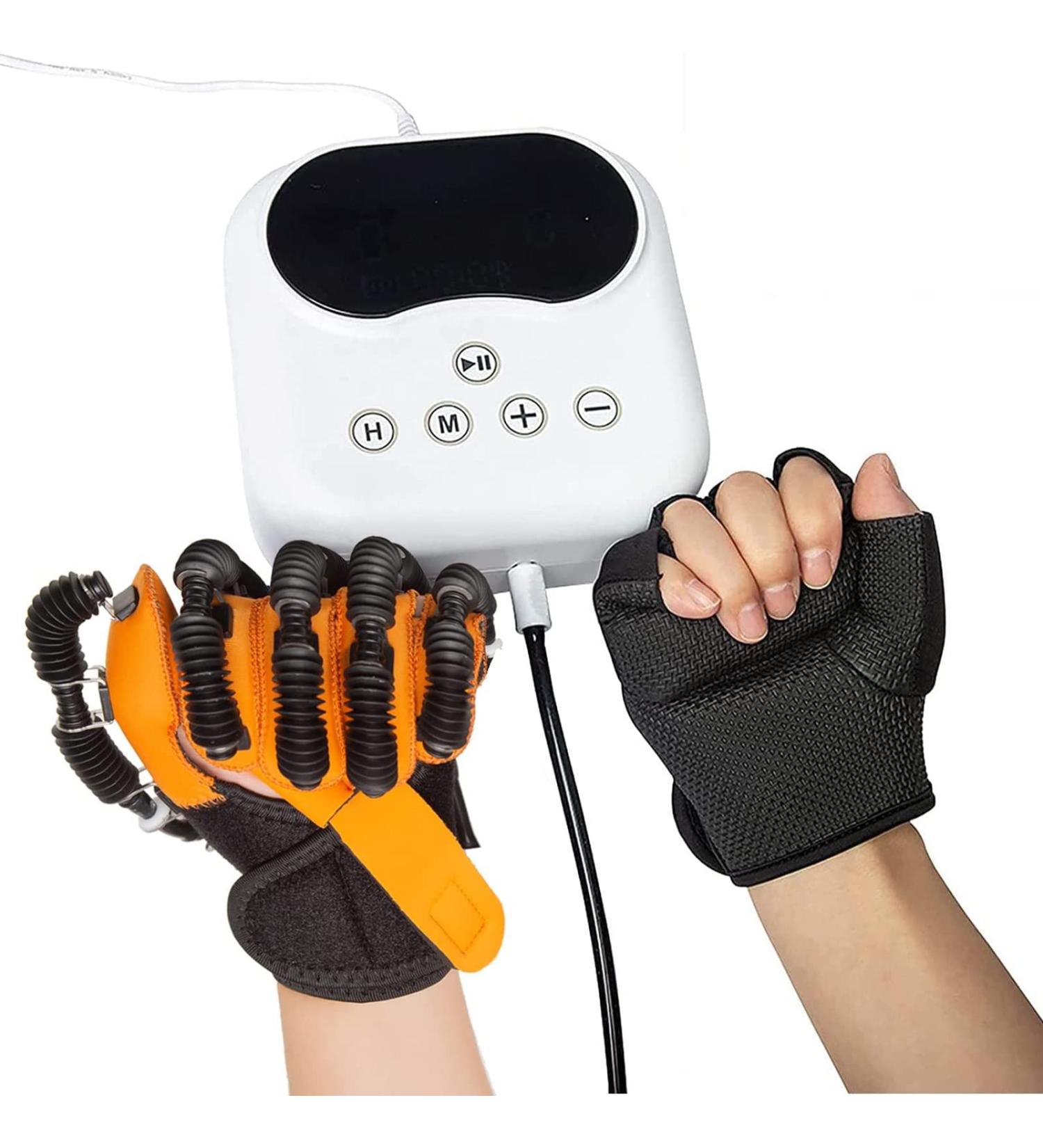 ZZBB Exoskeleton Manual Training Exercise Rehabilitation Robot Gloves Intelligent Five Fingers Manual Training Functional Hand Splint Orthoses for Long-Term Relief Right Large
