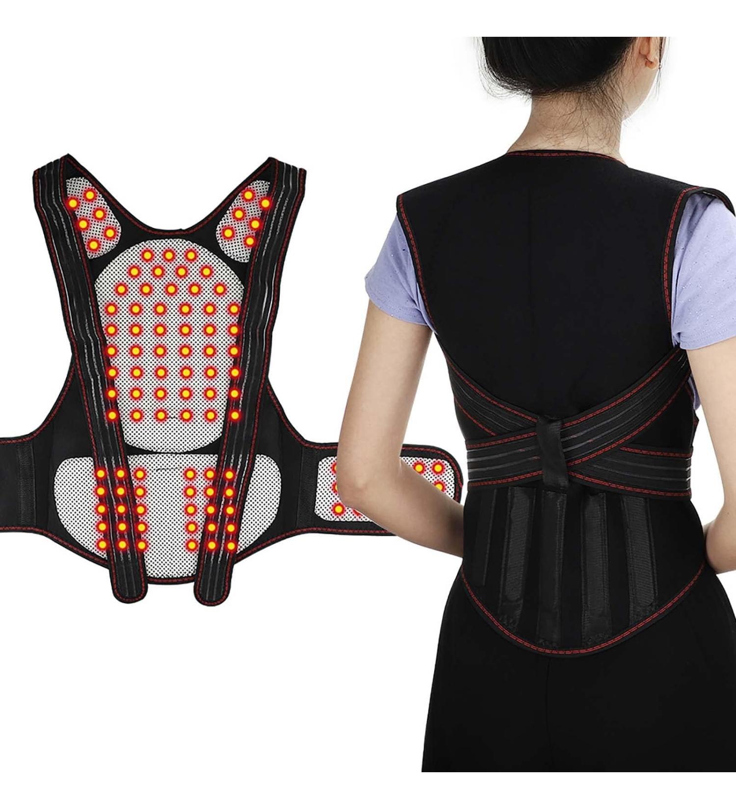 Magnetic Full Back Support Belt Tourmaline Self Heating Therapy Pain Relief Shoulder Waist Support Heated Vest Shoulder Lumbar Spine Back Posture Corrector (Color : Black Size : M) lofty ambition Black M - Buy Online on GoSupps.com