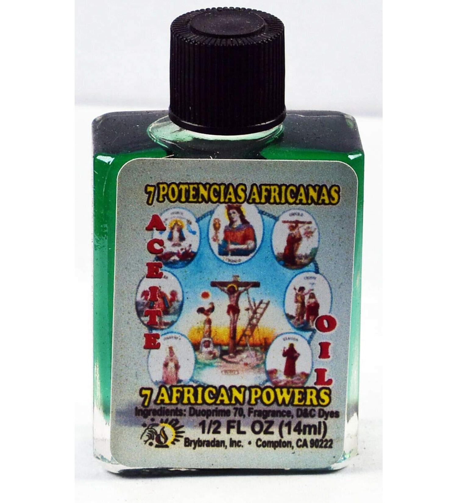 1 PIECE BRYBRADAN 7 AFRICAN POWERS SPIRITUAL OIL 7 POTENCIAS AFRICANAS ACEITE ESPIRITUAL -1/2 FL OZ 14.7ML 7 AFRICAN POWERS 1 Count (Pack of 1)