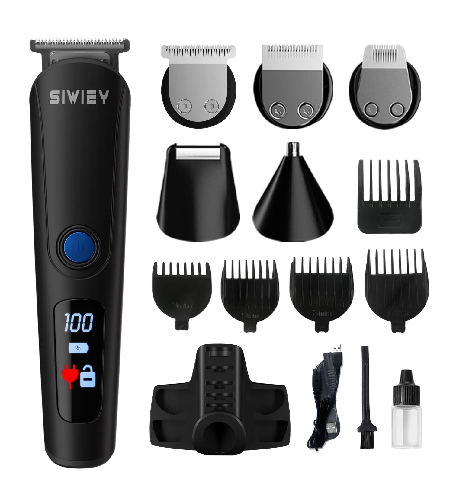 5-in-1 Hair Clipper & Beard Trimmer for Men - Waterproof Grooming Kit with LED Display Nose Trimmer & Low Noise Operation - Buy Online on GoSupps.com