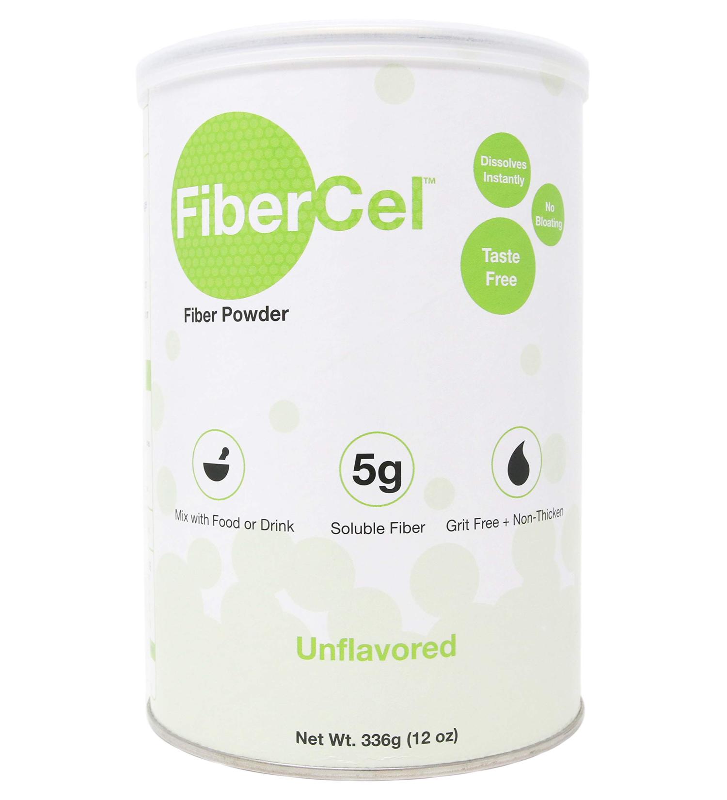 FiberCel Unflavored Fiber Powder 12oz - Boost Digestive Health and Wellness - Buy Online on GoSupps.com