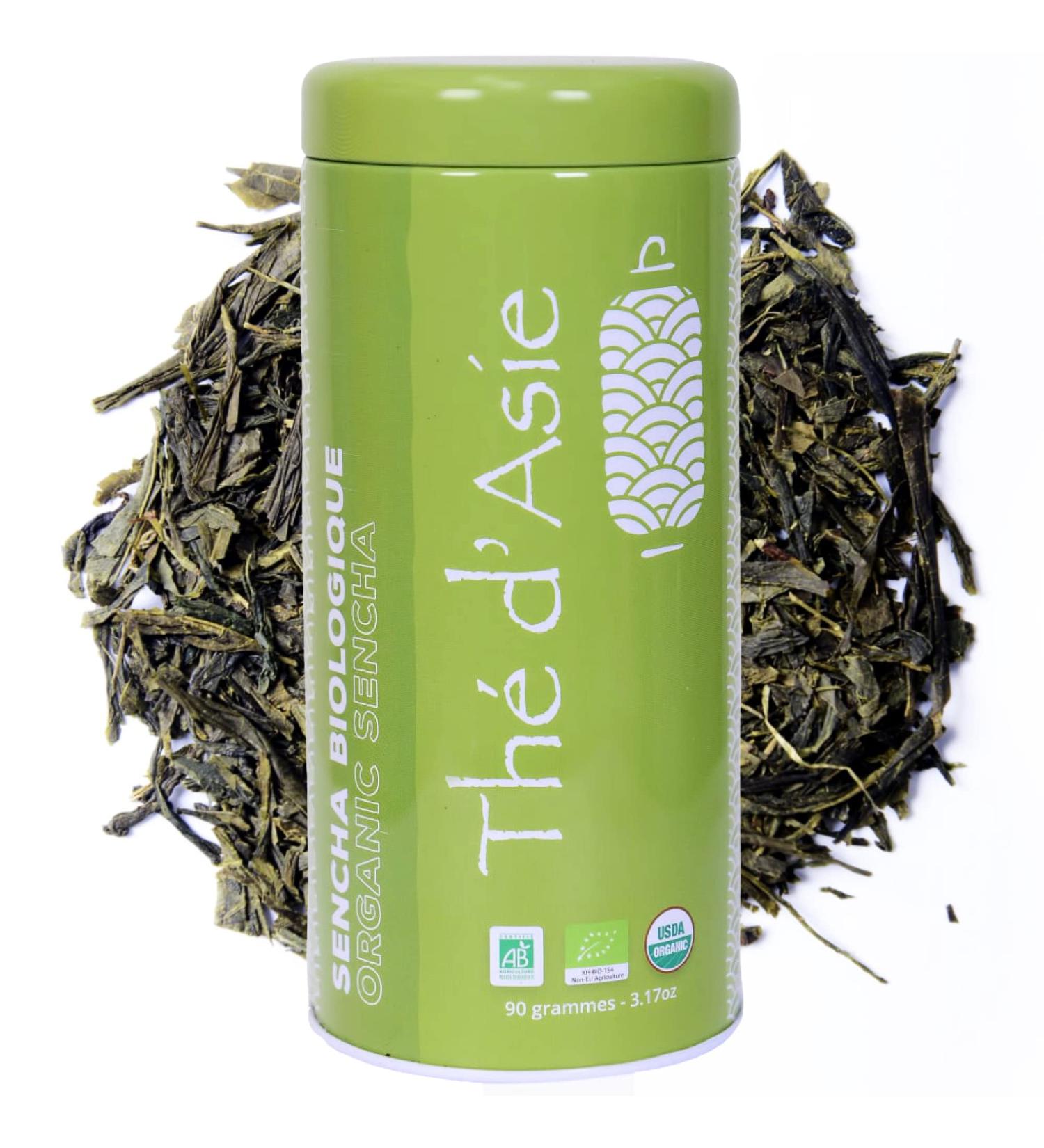  Khla Khla - Organic Sencha Tea - 90g Loose Leaf Tin - Iced Tea - Japanese Sencha Green Tea - Fresh & Fragrant - Dried Leaves - Asian Tea - Origin: China - Iced or Hot - Herbal Tea & Infusion - Buy Online on GoSupps.com