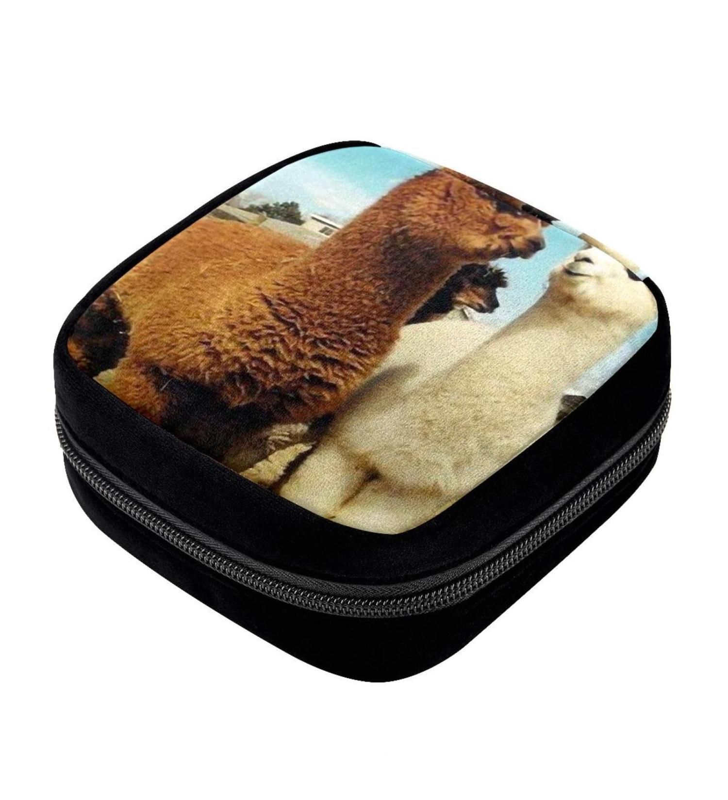 GIAPB Period Bag Sanitary Napkin Storage Makeup Pouch - Alpaca Pattern Color607 - Buy Online on GoSupps.com