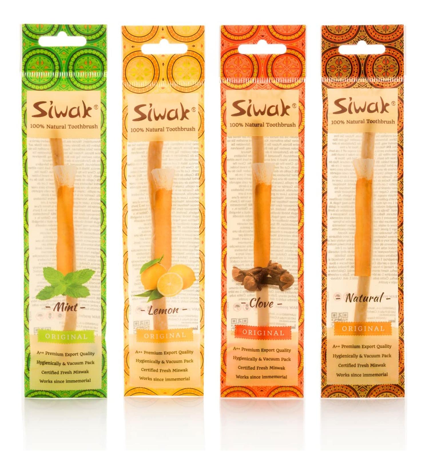 Premium Quality Miswak Toothbrush | Natural Siwak Wood | Lemon Flavor | Stops Gum Inflammation & Bleeding Gums - International Shipping - Buy Online on GoSupps.com