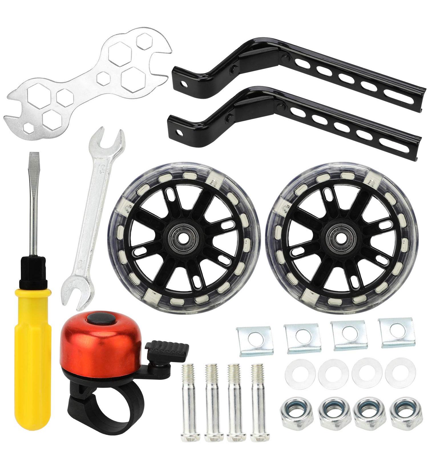 Buy PWSAP Bicycle Support Wheels - Adjustable Stabilizers for 12-20 Inch Kids' Bikes - Black Training Wheels for Safe Riding - Buy Online on GoSupps.com