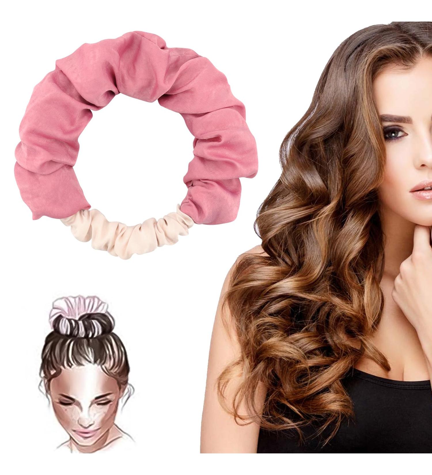 Heatless Curling Band for Long Hair - Overnight Heatless Curls | Perfect Gift for Girls - Pink Curlers - Buy Online on GoSupps.com