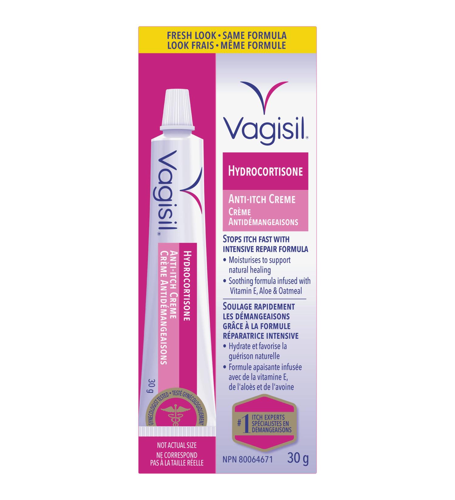 Vagisil Hydrocortisone Anti-Itch Creme Intensive Repair for Feminine Intimate Areas Gynecologist Tested 30g - Buy Online on GoSupps.com