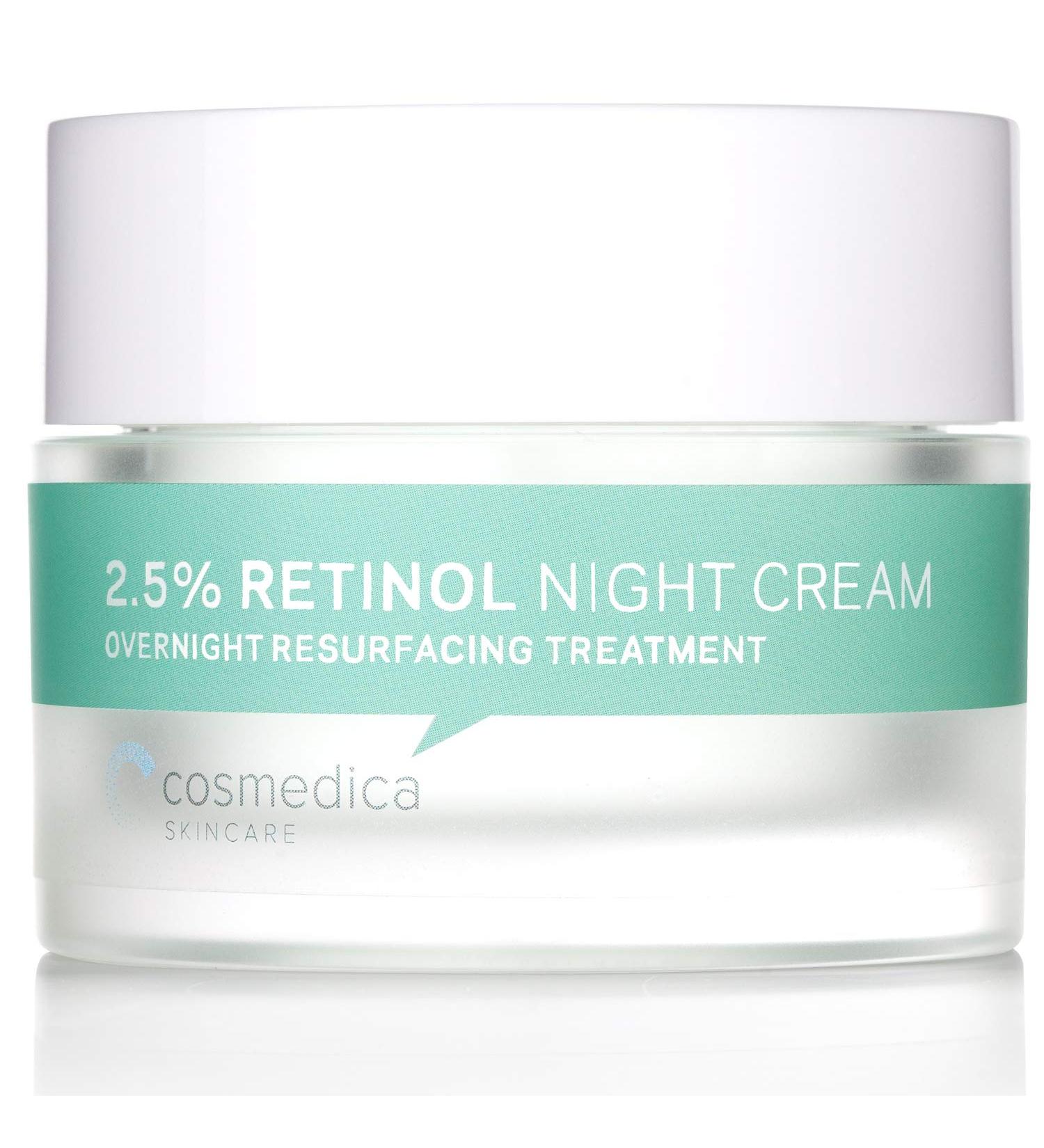 Cosmedica Skincare 2.5% Retinol Night Cream - Overnight Resurfacing Treatment, 1.76 oz - Buy Online on GoSupps.com