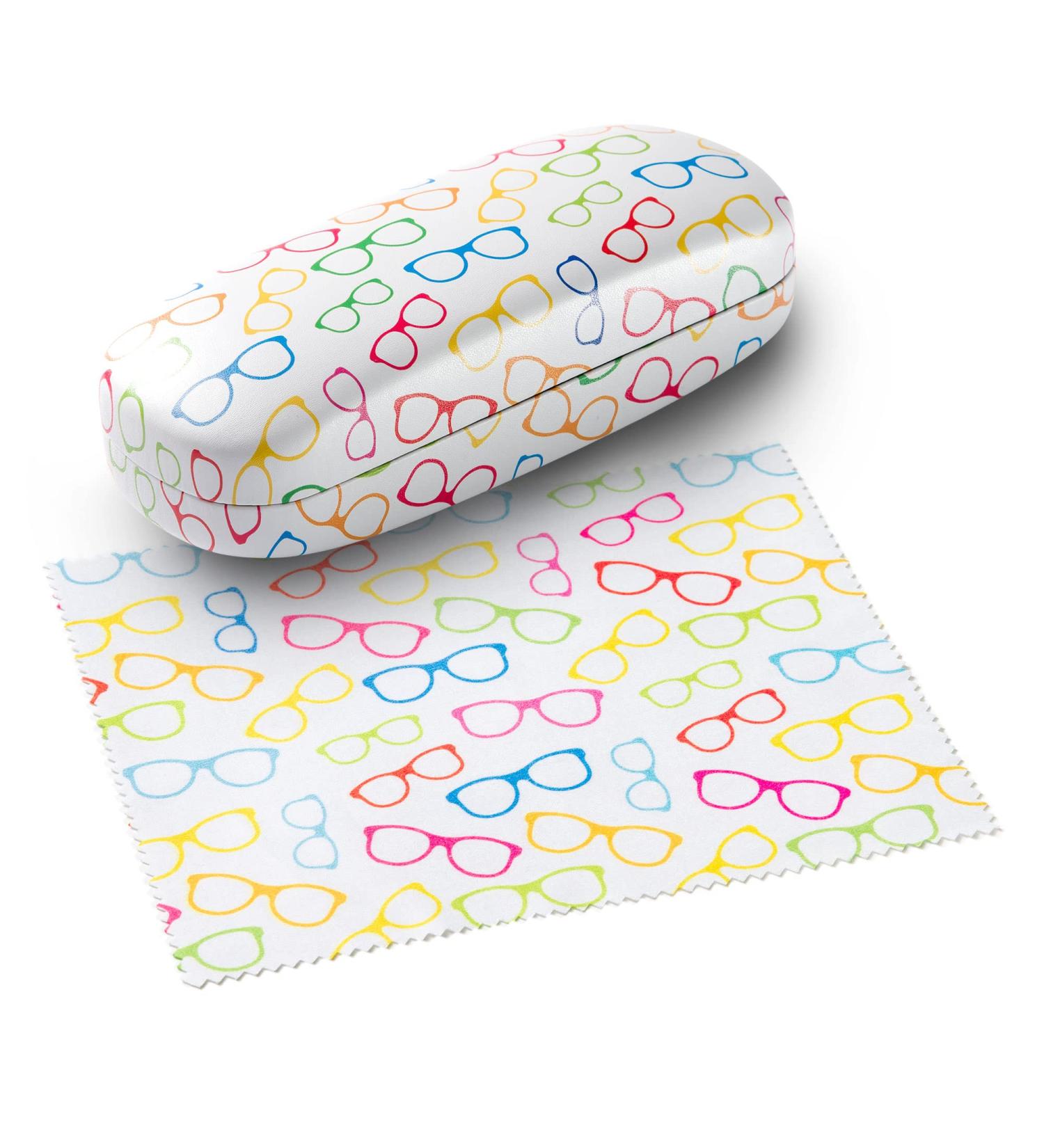 Buy FEFI Hardcase Glasses Case with Matching Microfiber Cloth - White | Durable & Stylish Eyewear Protection - Buy Online on GoSupps.com