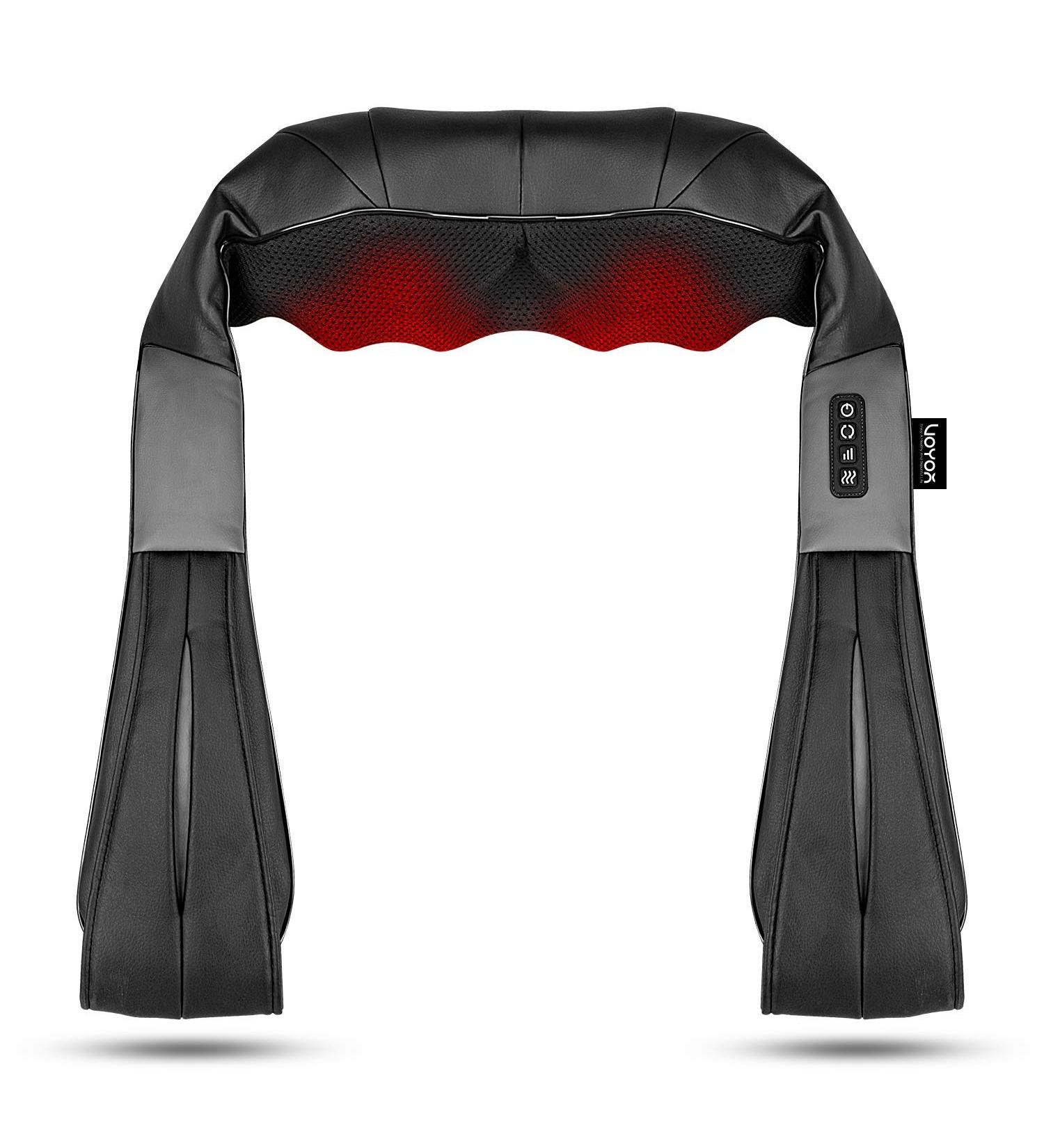 VOYOR-HEALTH Neck Massager with Heat - 4D Shiatsu Massage Device for Neck Shoulder Back & Full Body Pain Relief - PJ100 - Buy Online on GoSupps.com