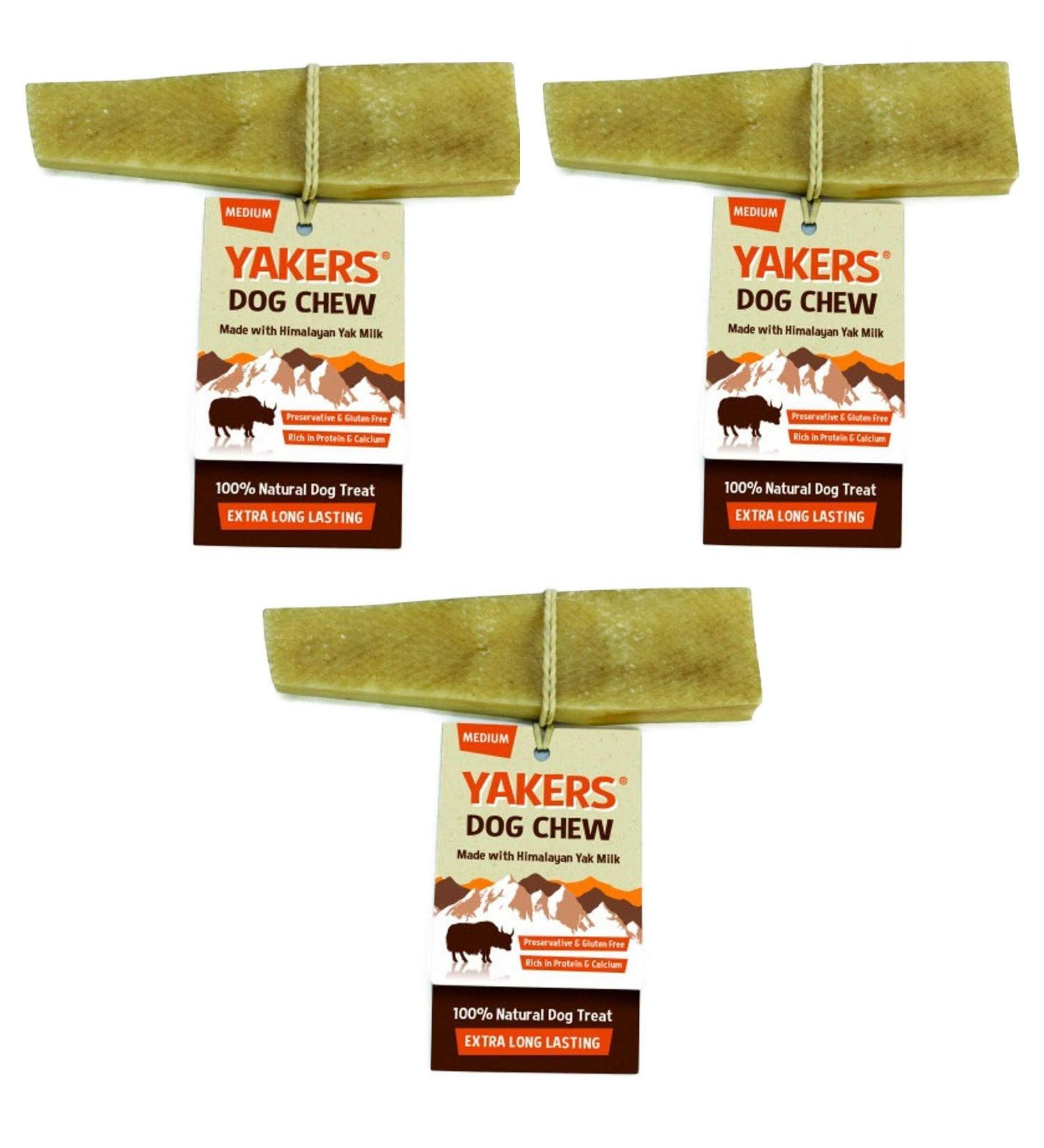 Yakers Dog Chew Medium x 3 - Yak Milk Value Pack of 3 - Save! - Buy Online on GoSupps.com