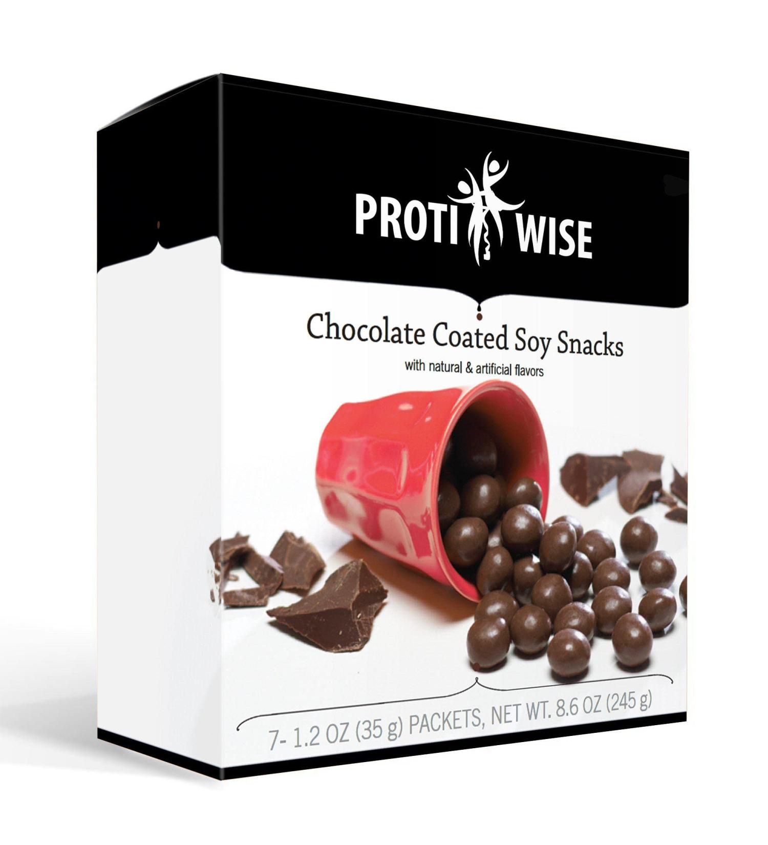 ProtiWise High Protein Soy Snacks - 15g Chocolate | Weight Loss KETO Friendly Low Fat & Calorie - 7/Box - Buy Online on GoSupps.com