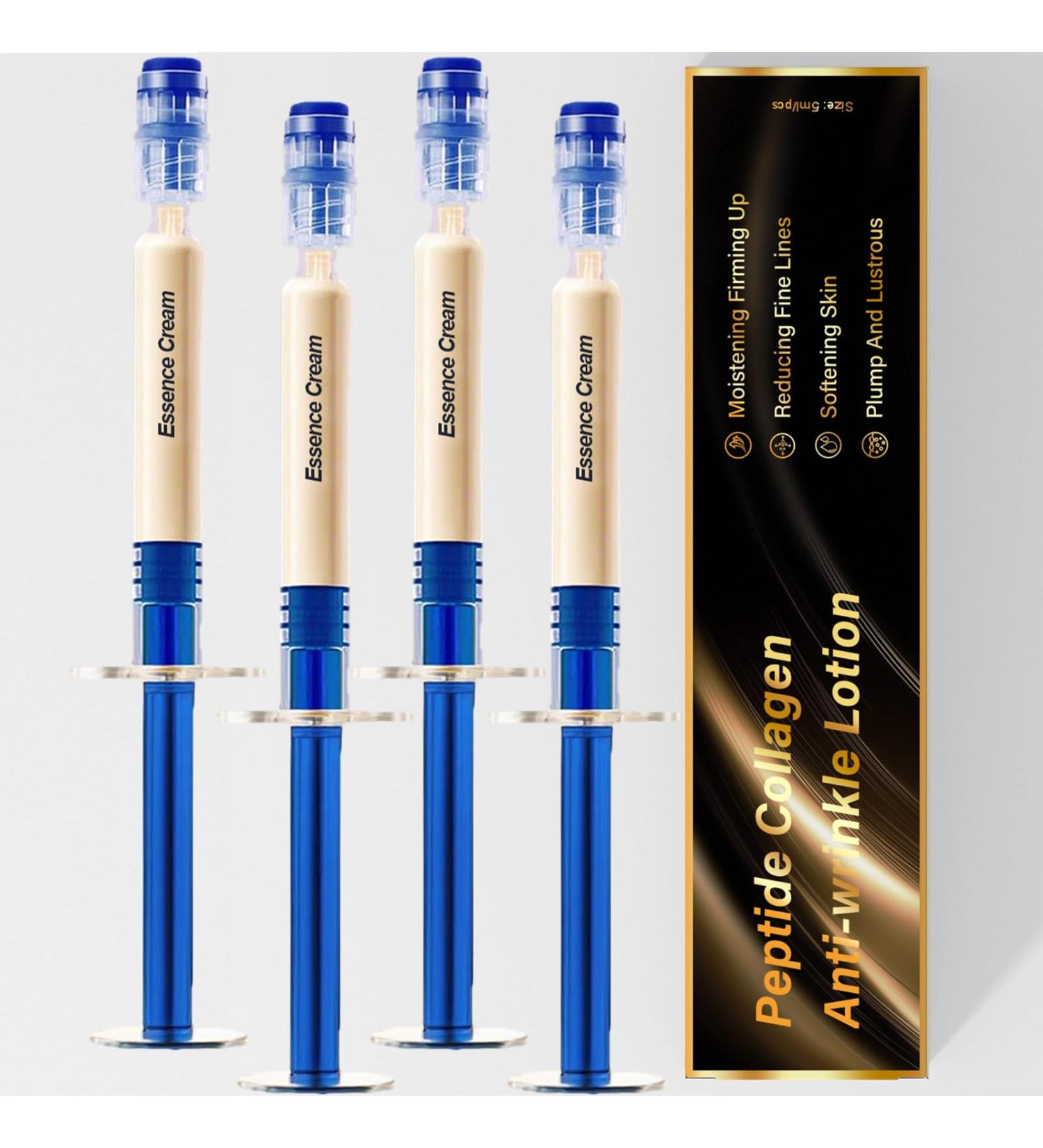 JXlspe 4PCS Polypeptide Collagen Elastic Essence Cream Advanced Micro Molecular Collagens Anti Wrinkle Lotion Skin Firming Cream Deep Hydration kin irming Rejuvenation for All Skin Types - Buy Online on GoSupps.com