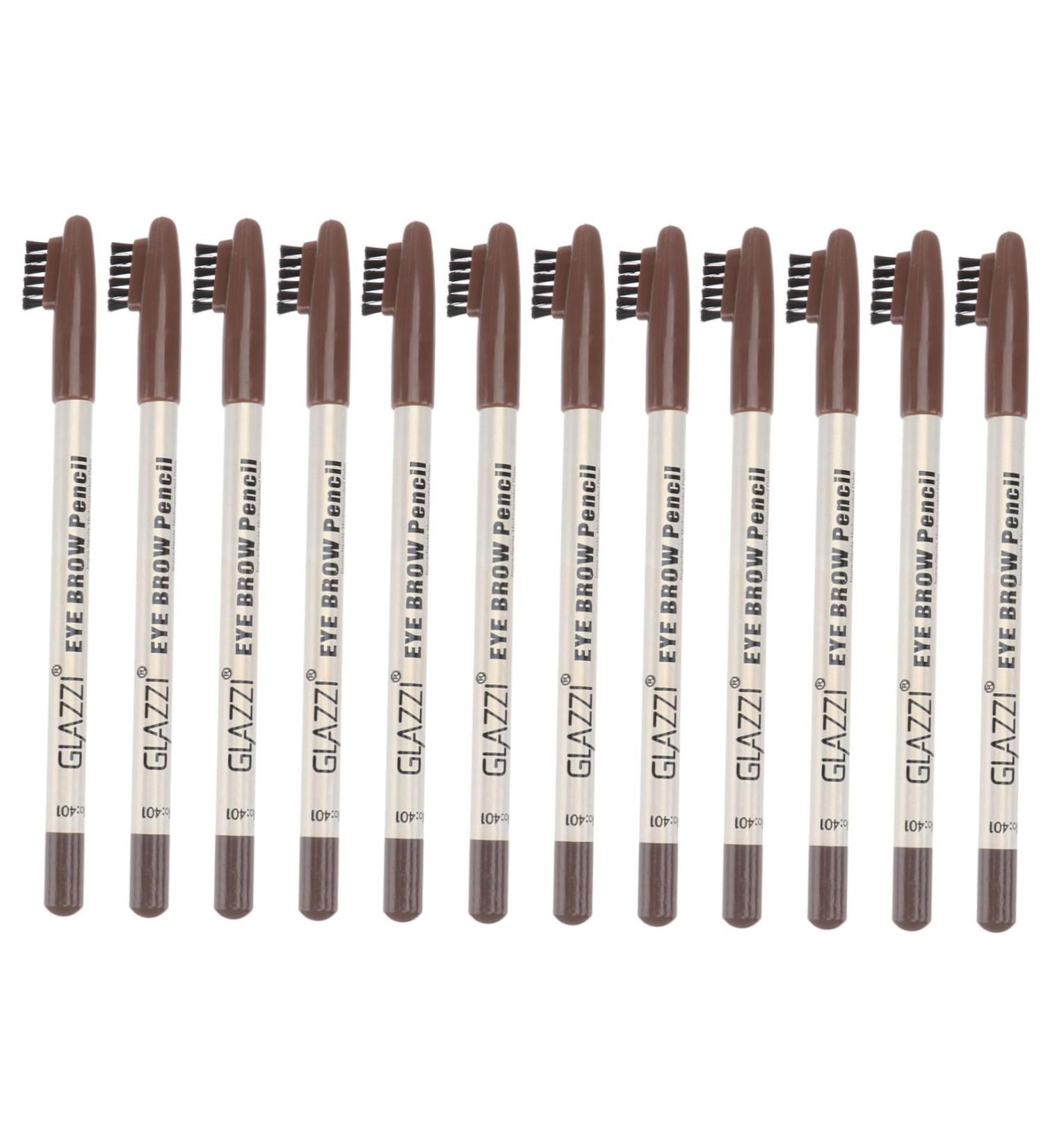 BELLIFFY 12pcs Brow Pencil Eyebrow Pen Cosmetic Supplies Powder Coffee Plastic Brow Pencil - Buy Online on GoSupps.com