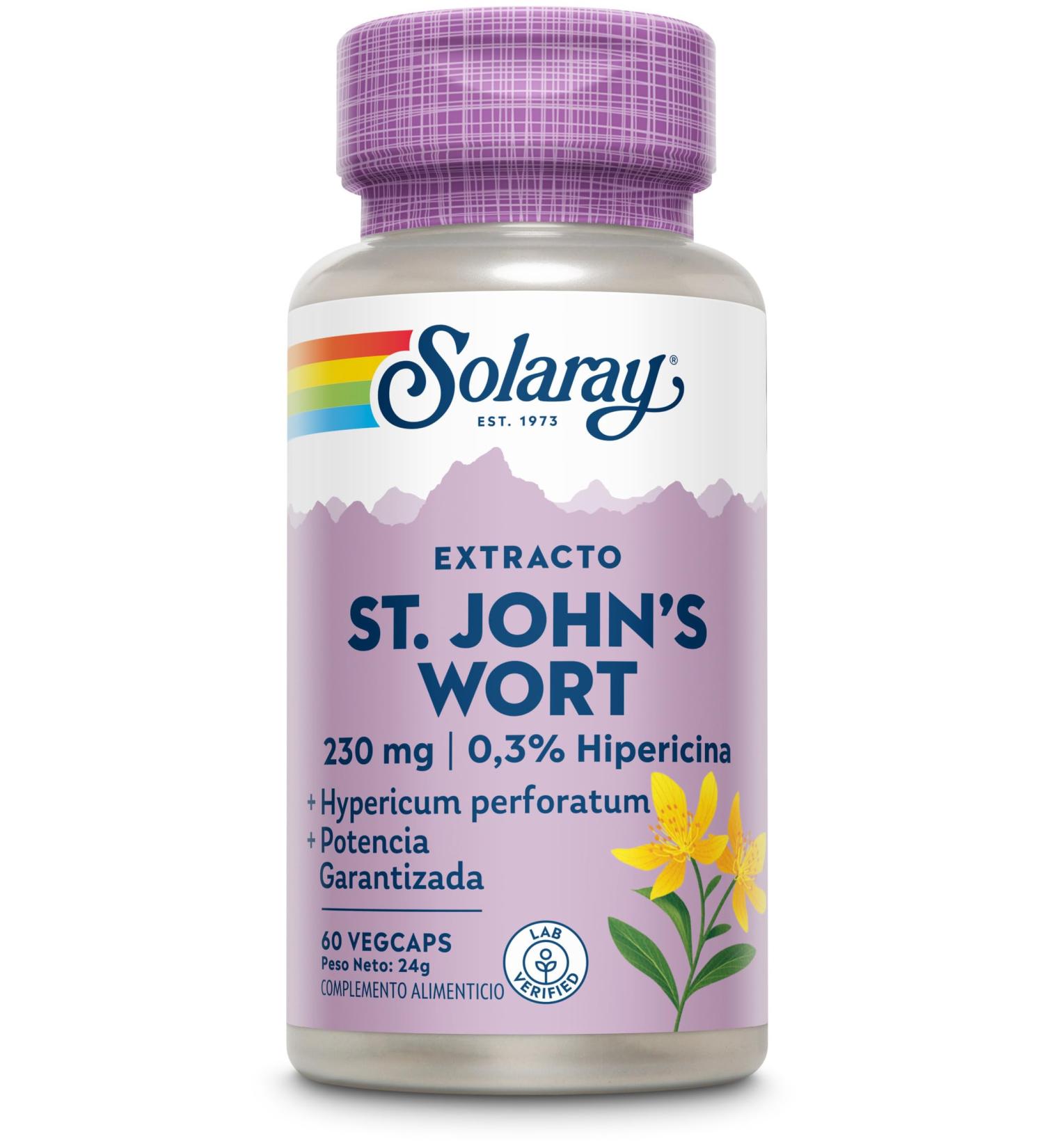 SOLARAY Solaray St. John's Wort - Dietary Supplement Guaranteed Potency 233 mg Extract