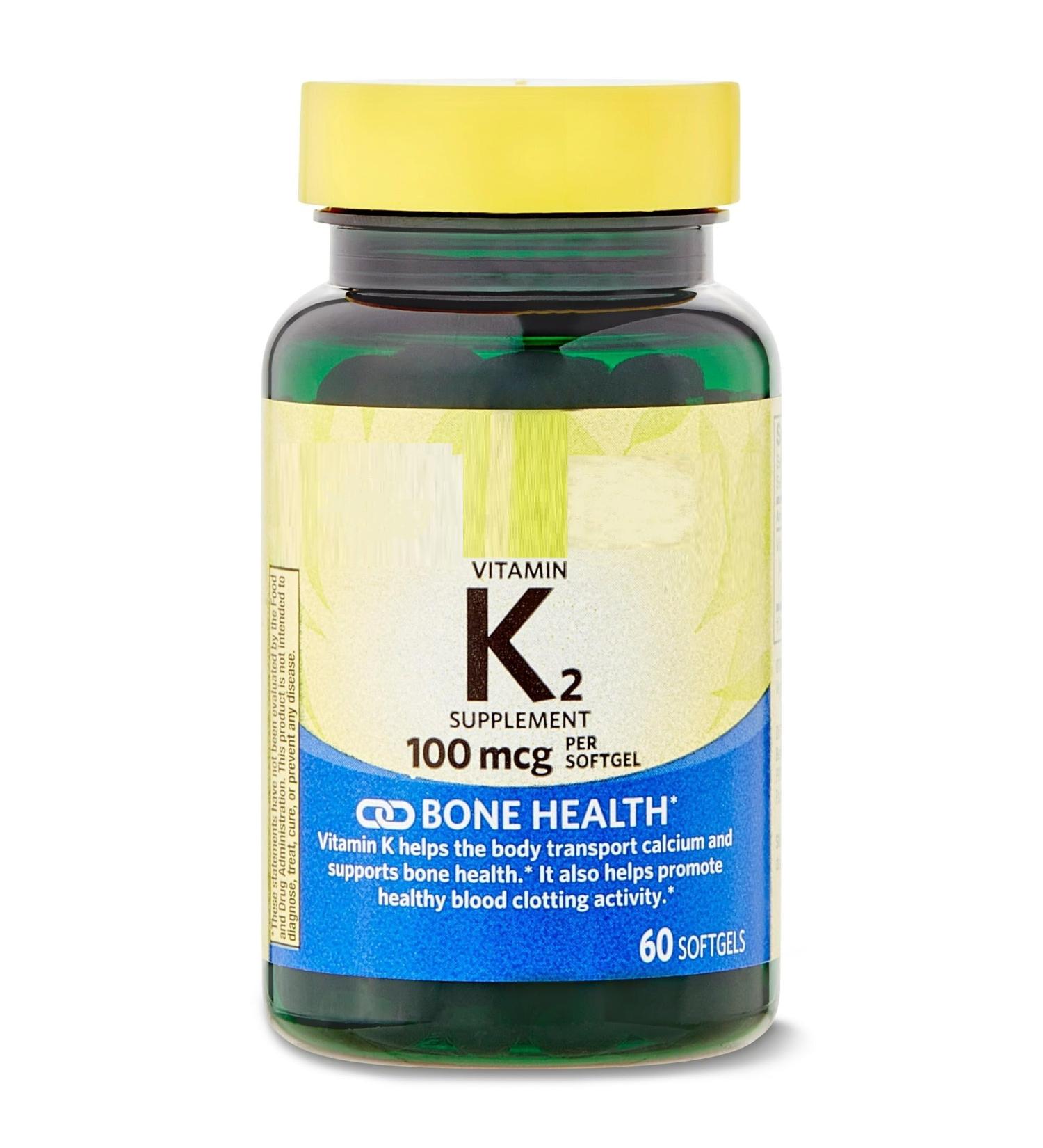 SEDLAV Vitamin K2 Supplement Soft Gel Capsules 100 Mcg 60 Count Sticker